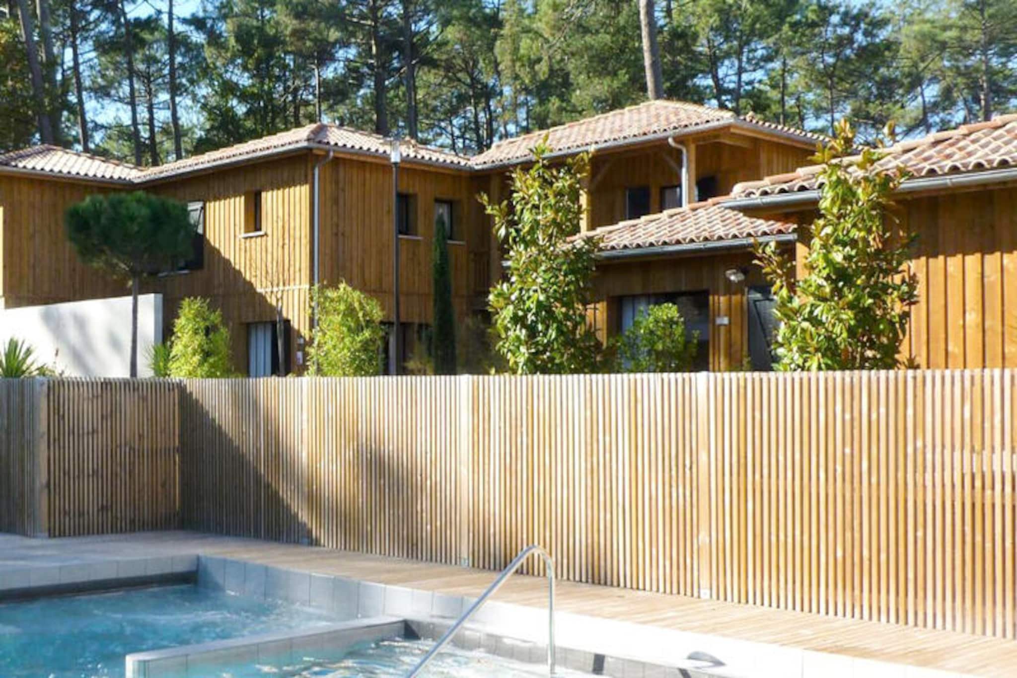 Welcome to the prestigious Domaine de Ferret, a haven of peace nestled in the heart of a pine forest. This unique place will allow you to escape from the daily hustle and bustle and enjoy an experience of well-being and calm.



The Domaine has a complete spa including two heated pools, a jacuzzi, a sauna, a hammam as well as 16 treatment cabins to relax you.



At the Domaine de Ferret, discover the Le Cabanon restaurant where tasty dishes highlight seasonal products. The terrace offers a panoramic view of the pine forest.



Located on the almost island of Lège-Cap Ferret, the Domaine de Ferret offers you the ideal setting for your stay with many activities nearby: golf, treetop adventure courses, water sports, horse riding...

	Stay
	Equipped kitchen
	Bedroom with double bed or 2 single beds
	Separate shower room and toilet
	Terrace


Pets allowed - extra - see price and regulations on site
Final cleaning package - included
Baby Kit - available for loan upon reservation (high chair, bath and cot)
Bed linen - included
Bathroom linen - included
Daily cleaning - included - every 3 days
Swimming pool - outdoor - unheated
Heated swimming pool - indoor and outdoor pools in the spa area
Sauna - open from 10 a.m. to 6 p.m.
Tourist tax (additional charge) - to be paid on site according to the current rate
Television - included
