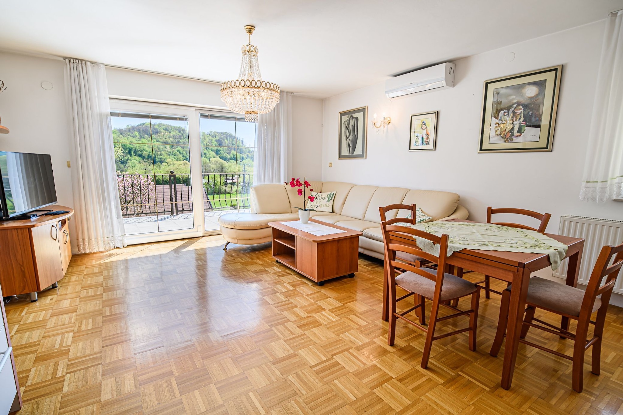 Sunny and Spacious Apartments with Terrace near Water Park - One Bedroom Apartment with Terrace-Woonkamer