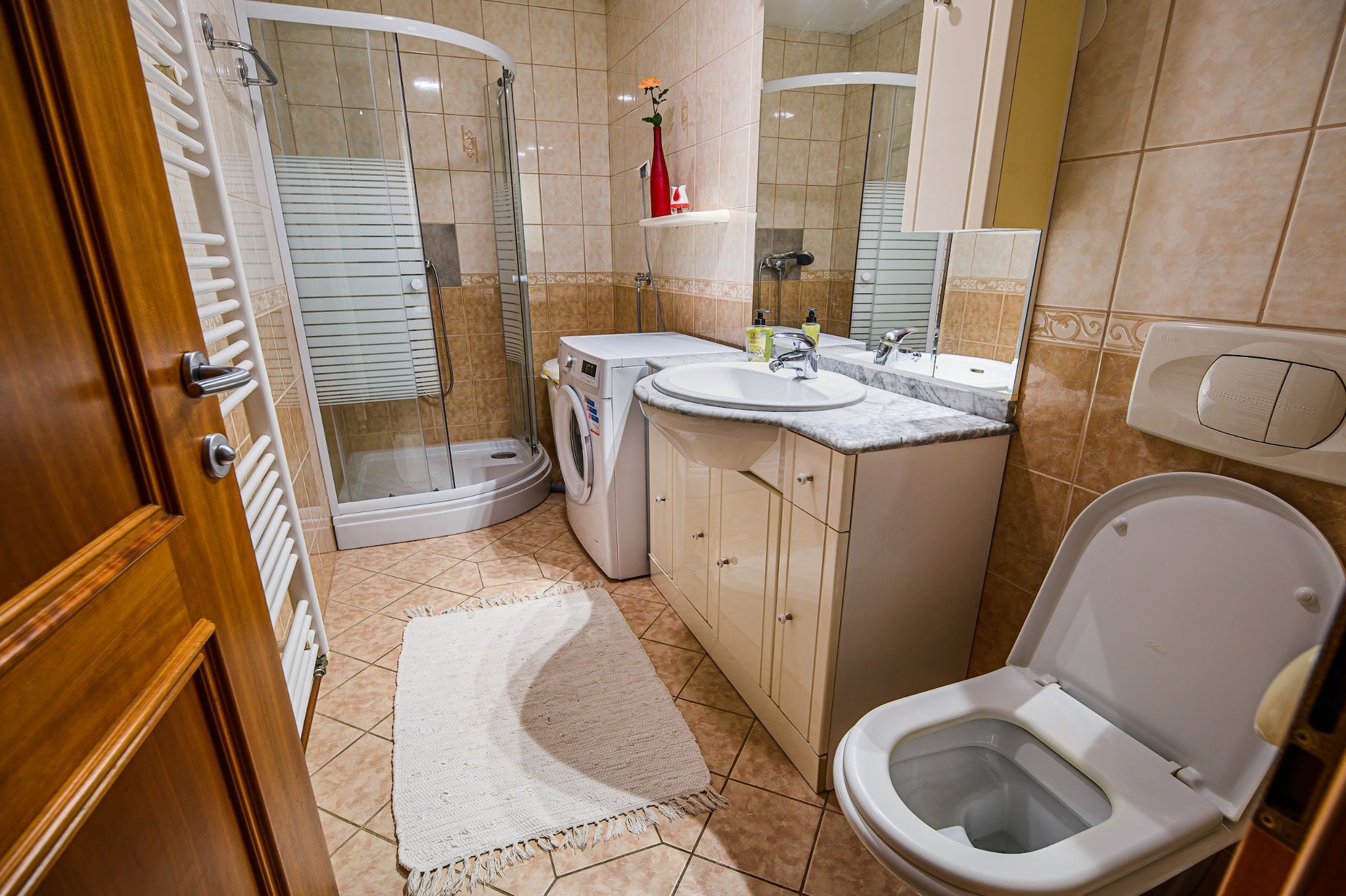 Sunny and Spacious Apartments with Terrace near Water Park - Three Bedroom Apartment with Terrace-Badkamer