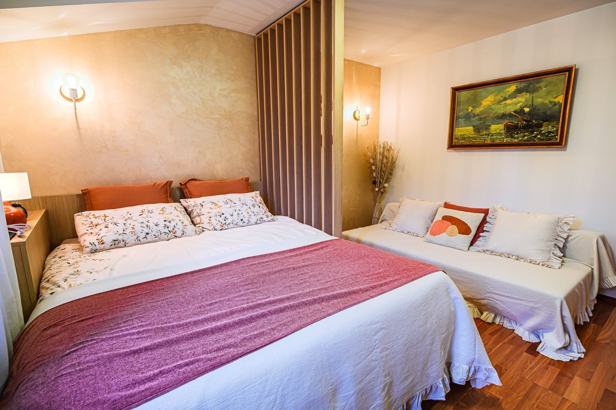 Elegant and Scenic Peaceful Apartments Portoroz - One Bedroom Apartment with Terrace-Slaapkamer