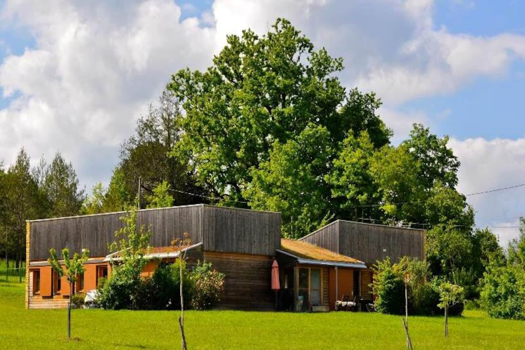 Located 6km from Sorges, capital of truffles, Le Domaine des Bories**** welcomes you to its vast 8 hectare space. It has 20 houses with 1 to 5 bedrooms, opening onto nature through large bay windows. Designed in brick and stone, with larch cladding as well as verandas and green roofs, the houses offer you total comfort in summer and winter.



Each house has a swimming pool to share with one or two other families (open from June to September, heated, secured by a barrier and a volumetric alarm). Numerous leisure facilities will also delight young and old: pétanque, volleyball court, golf, trampoline, table tennis, cycling and children's play area.



In the area's surroundings, a wide choice of activities is available to you: horse riding (16km), canoeing (from 16km), fishing (6km), climbing...

The Domaine is a partner of the Akénia fitness and balneotherapy center located 15km away.&nbsp; You can enjoy moments of relaxation in the spa, jacuzzi and&nbsp; the center's sauna.



Gastronomy lovers will discover the culinary riches of Périgord, particularly truffles. For history and discovery enthusiasts, Sorges and its region hold many treasures, such as the town of Périgueux, an ancient, very well preserved Gallo-Roman city. .

	Living room with convertible sofa for 2 people.
	Equipped kitchen.
	3 bedrooms with double bed, bedroom with 2 single beds and bedroom with 3 single beds.
	3 bathrooms, shower room and WC.
	Panoramic balcony.


Wifi access - free throughout the area
Pets allowed - 52&euro; / week (on pre-reservation)
Deposit (additional) - 900
Baby kit - chair + bed + bath: €42; / week
Bed linen - €9.90/bed
Bathroom linen - €4.90/kit (small + large towel + bath mat)
Baby bed - 26&euro; / week
End of stay cleaning - between 75&euro; and 130&euro; according to housing typology
Parking - included - Spaces at the entrance to the garden
Swimming pool - free access - Open from the beginning of June to the end of September 24 hours a day
Tourist tax (additional charge) - to be paid on site according to the current rate
Television - included - DVD player: included
End of stay cleaning - 130€
