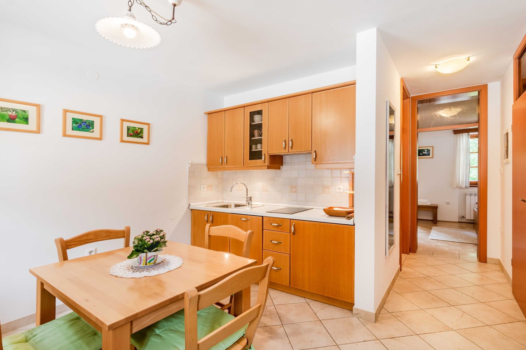 Log pod Mangartom Amazing Apartment with Balcony - One Bedroom Apartment with Balcony-Cuisine