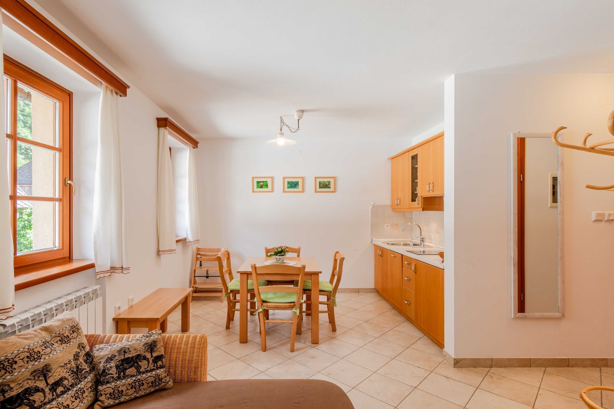 Log pod Mangartom Amazing Apartment with Balcony - One Bedroom Apartment with Balcony-Cuisine