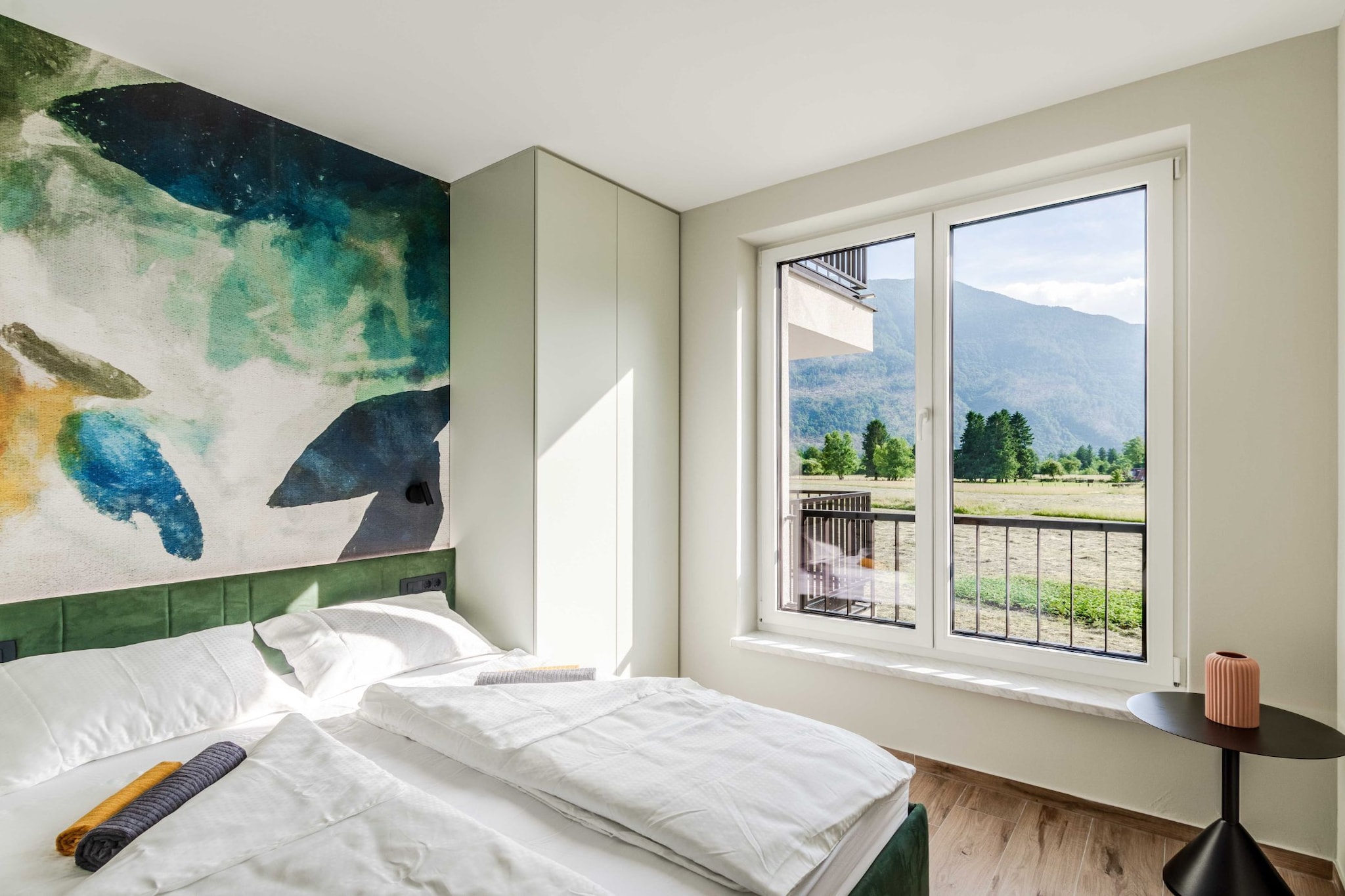 Bovec Chic Apartment with Sauna - One Bedroom Apartment with Balcony-Chambre