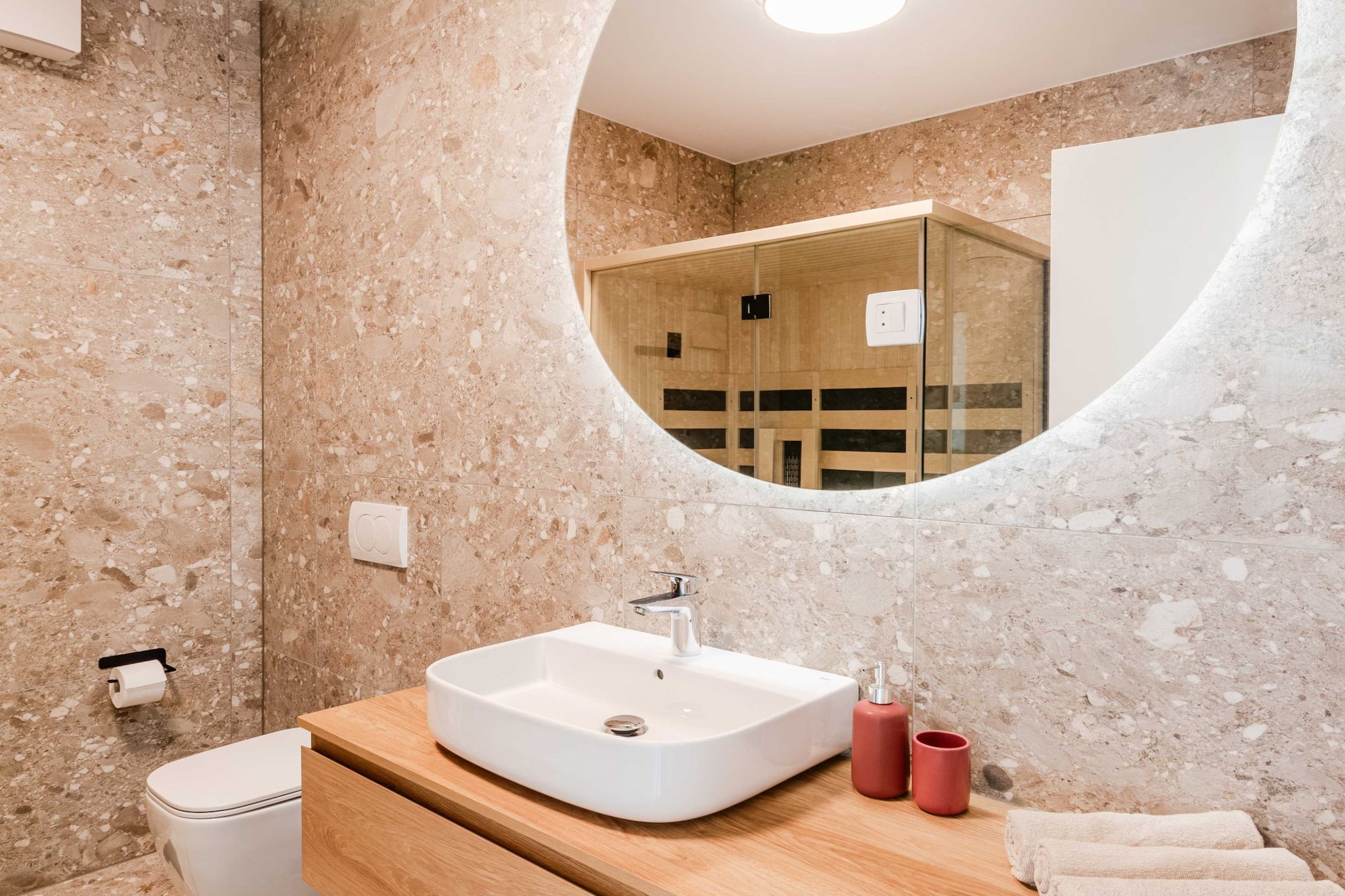 Bovec Chic Apartment with Sauna - One Bedroom Apartment with Balcony-Salle de bain
