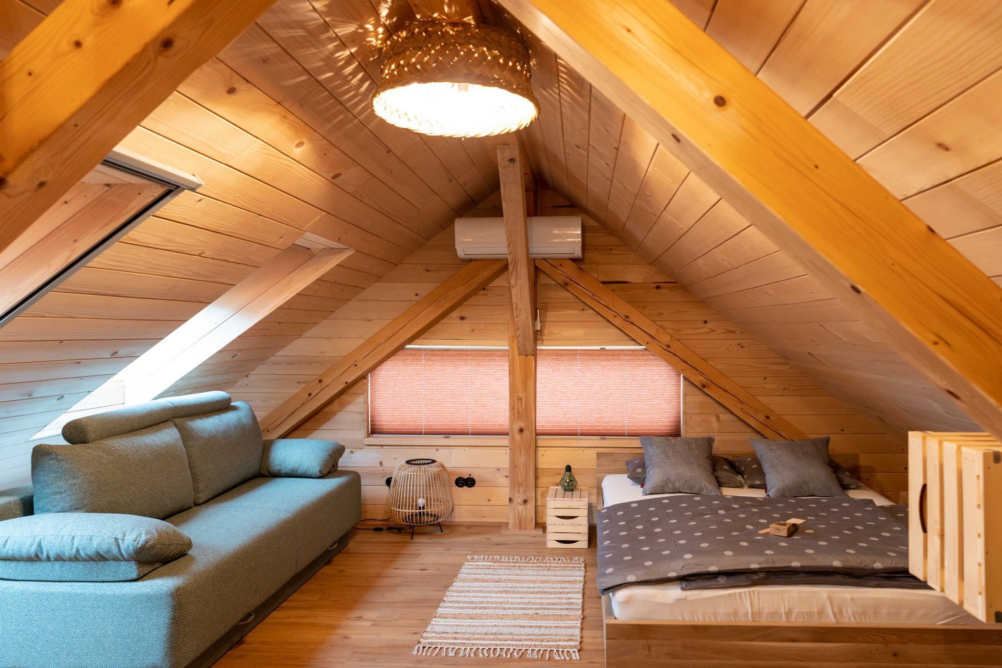 Echo Valley Hillside Holiday Home with Sauna - Two Bedroom Holiday Home with Sauna-Slaapkamer