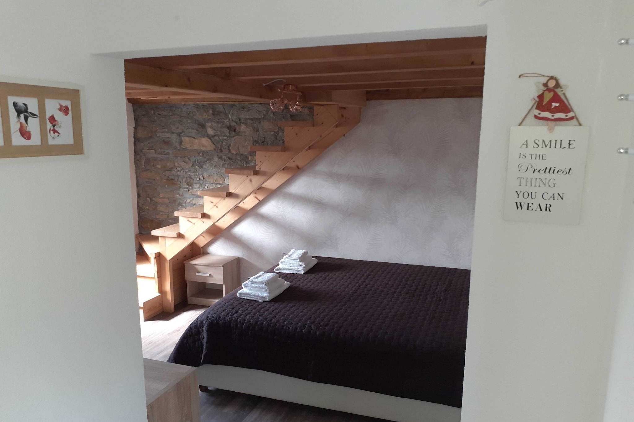 Secluded Authentic Apartment with Terrace - Studio Apartment with Terrace-Slaapkamer