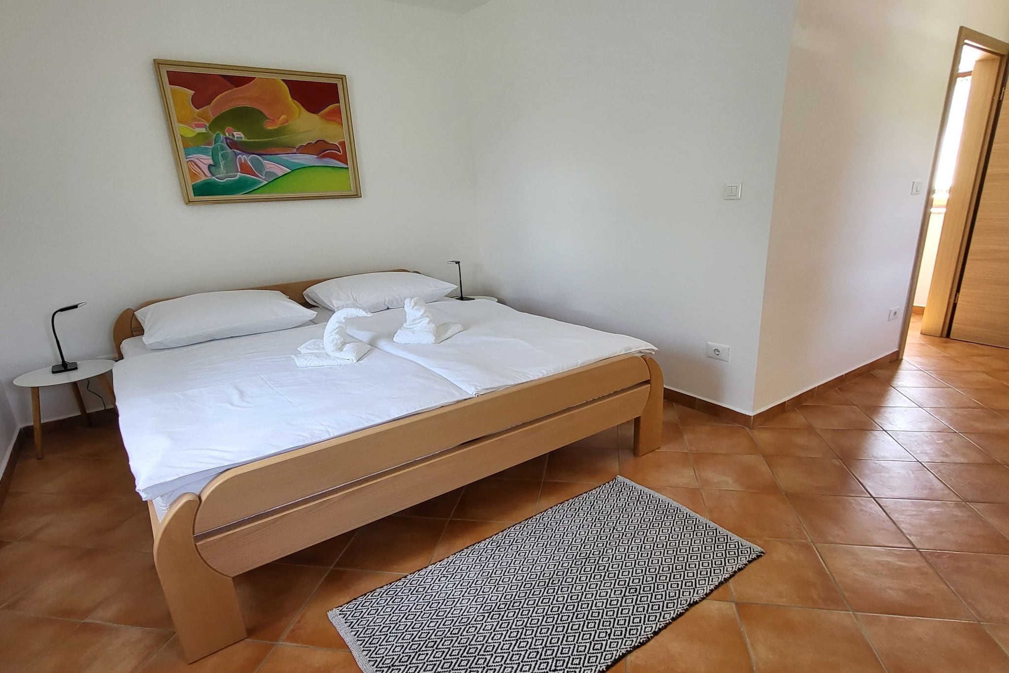 Peaceful Countryside Holiday Home with Terrace - One Bedroom Holiday Home with Terrace-Bedroom