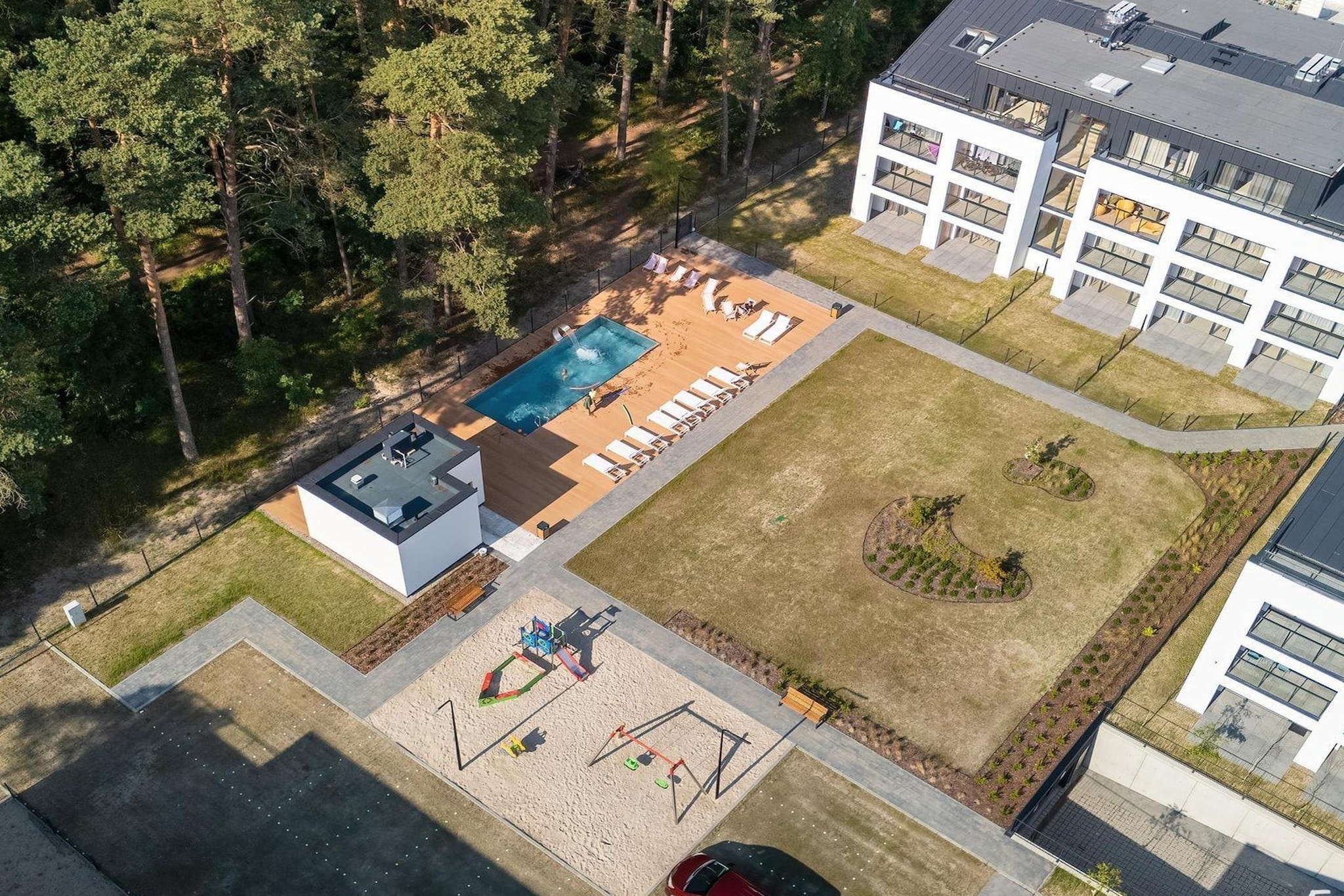 Apartament Uzdrowiskowa 4B-27 Łukęcin - Buitenkant zomer