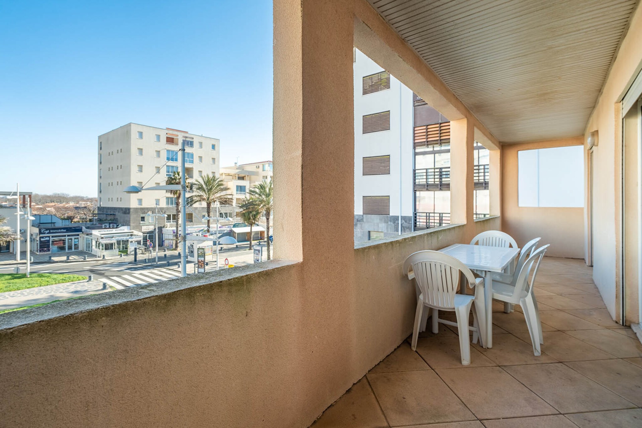 Fan, Living room(double sofa bed, TV, seating area), Kitchen(dining table, electric kettle, toaster, coffee machine, microwave, fridge, freezer, dishes and cutlery), bedroom(double bed), bathroom(shower, washbasin, toilet), Garden Furniture , washing machine, balcony, heating, parking