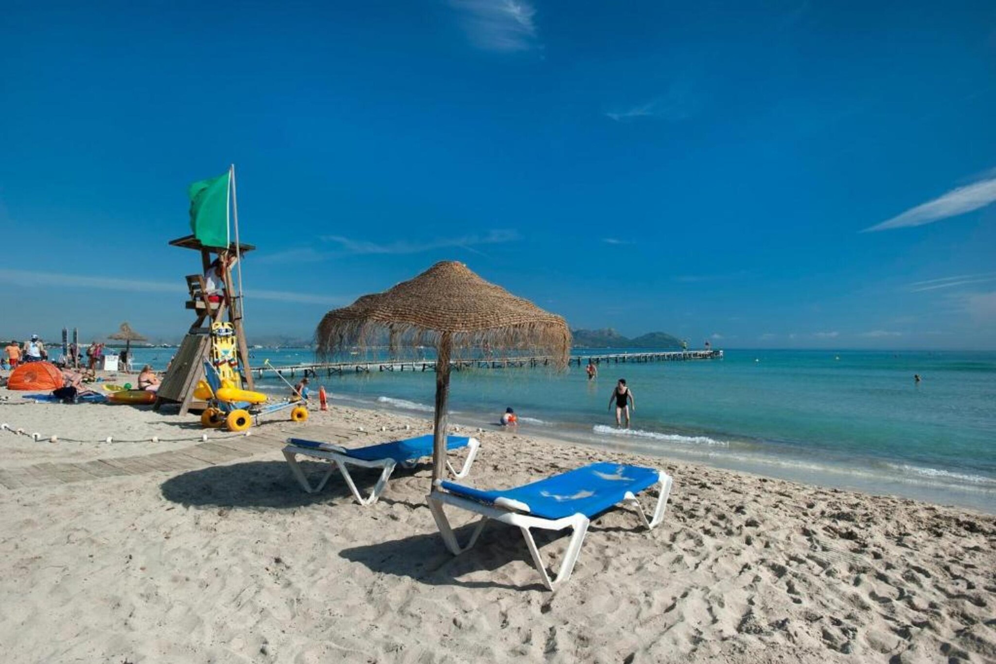 Alcudia Beach-Gebieden zomer 1km