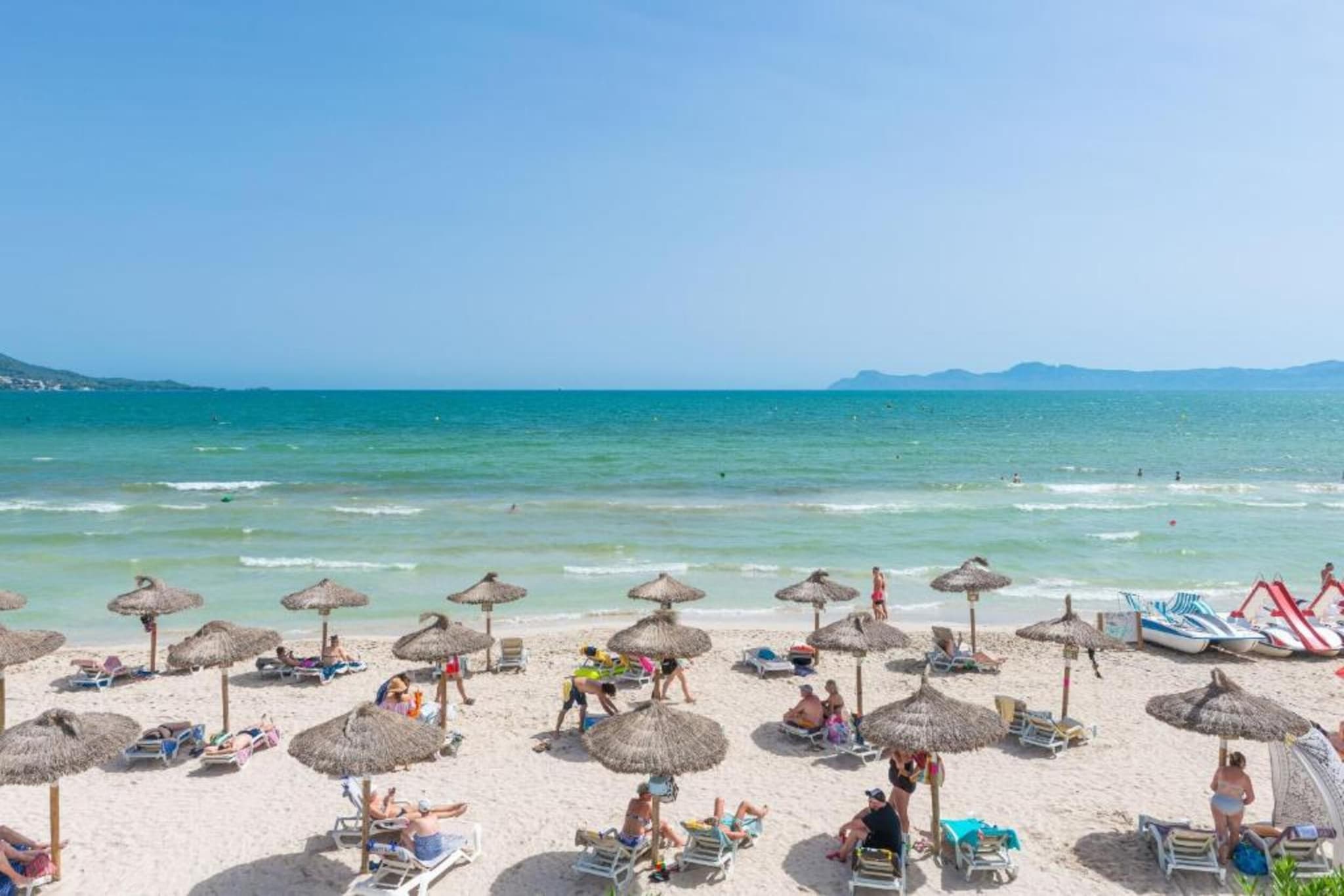 Alcudia Beach-Gebieden zomer 1km
