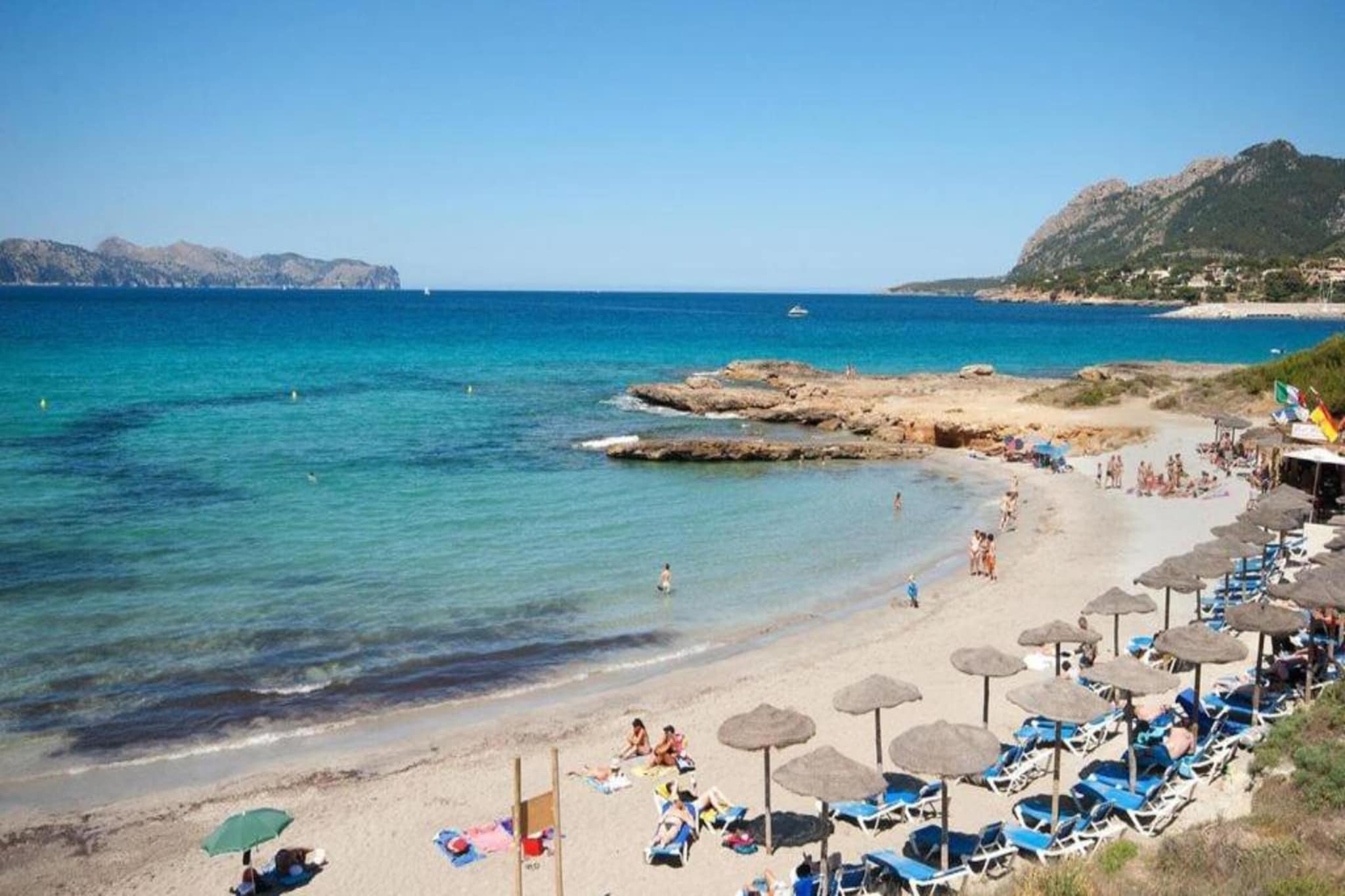 Blue Bay-Gebieden zomer 1km