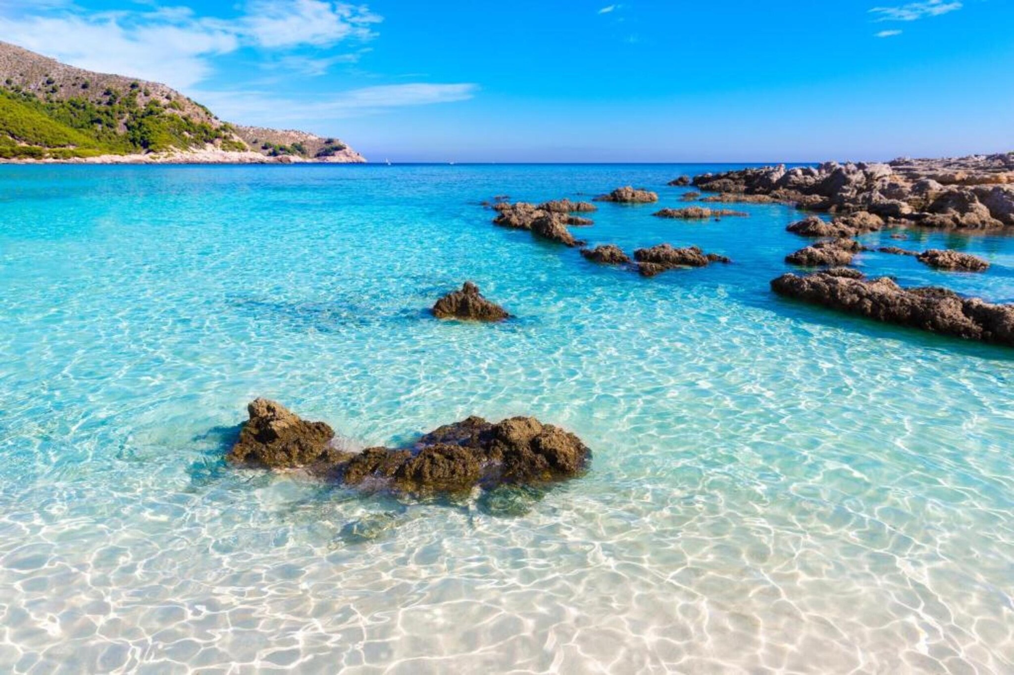 Blue Bay-Gebieden zomer 1km