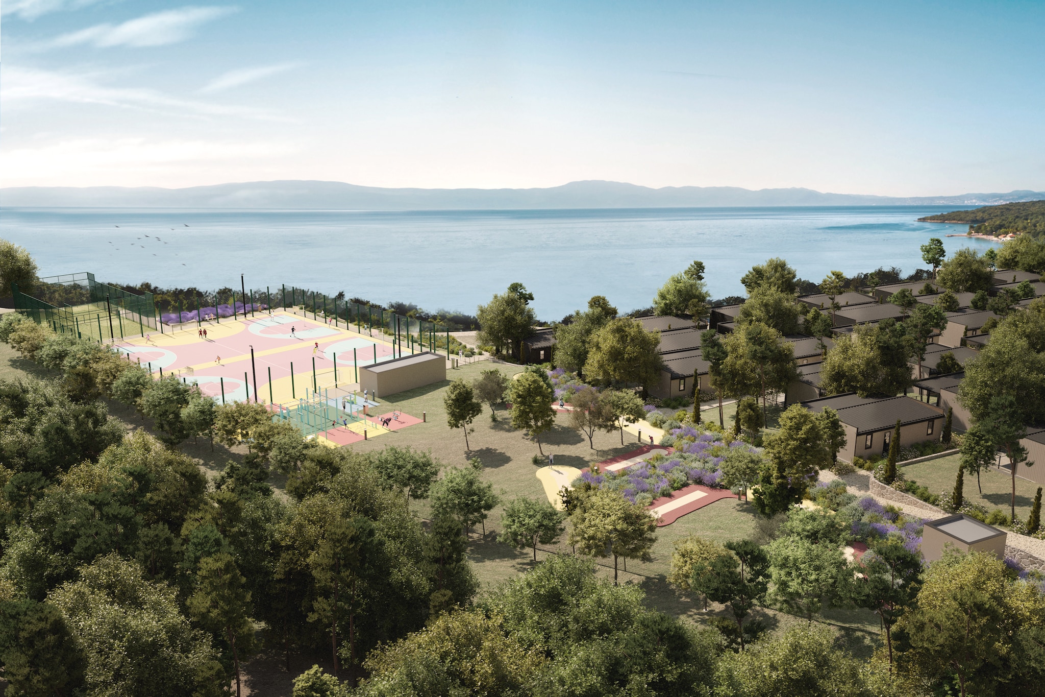 Aminess ATEA Camping Resort - Njivice - AMBER LUXURY Holiday home 5 Pers 40m2-Gebiete Sommer 1 km