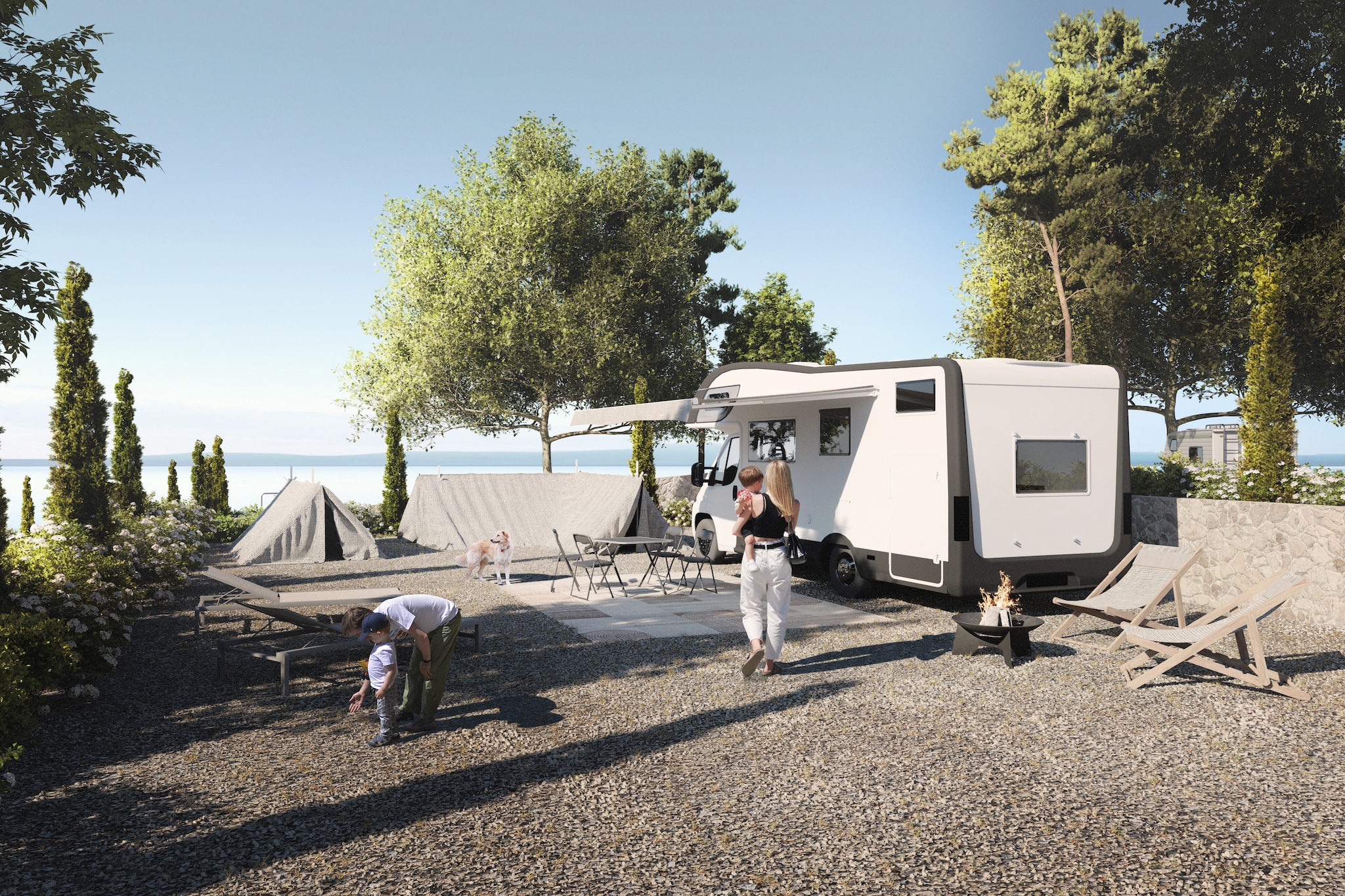 Aminess ATEA Camping Resort - Njivice - AMBER LUXURY Holiday home 5 Pers 40m2-Gebiete Sommer 1 km