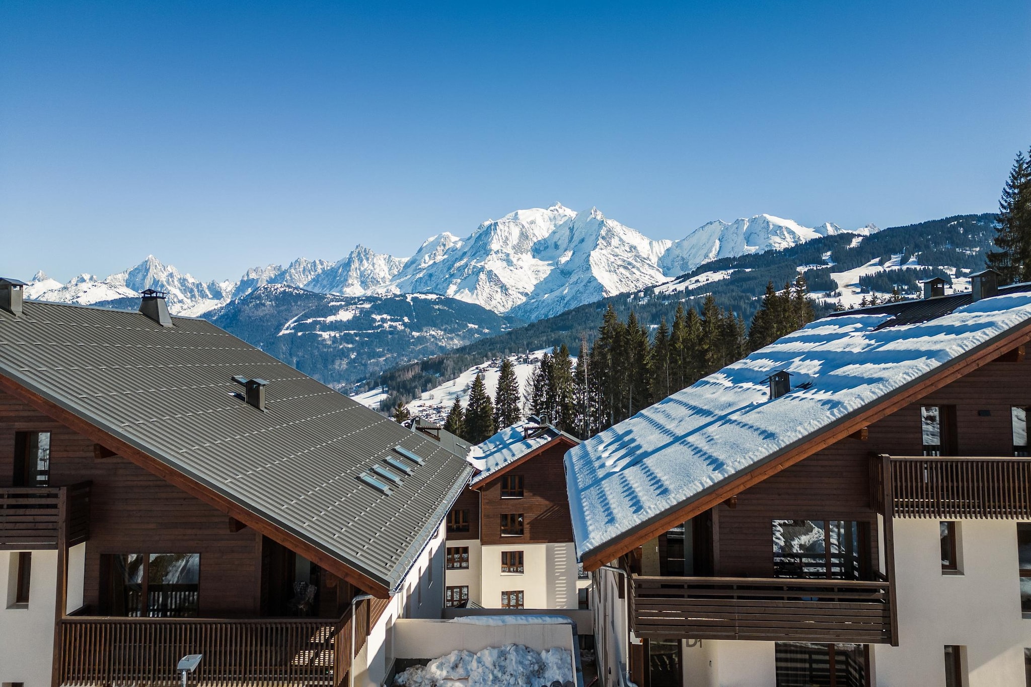 COMBLOUX Les Roches Blanches A24P-Uitzicht winter