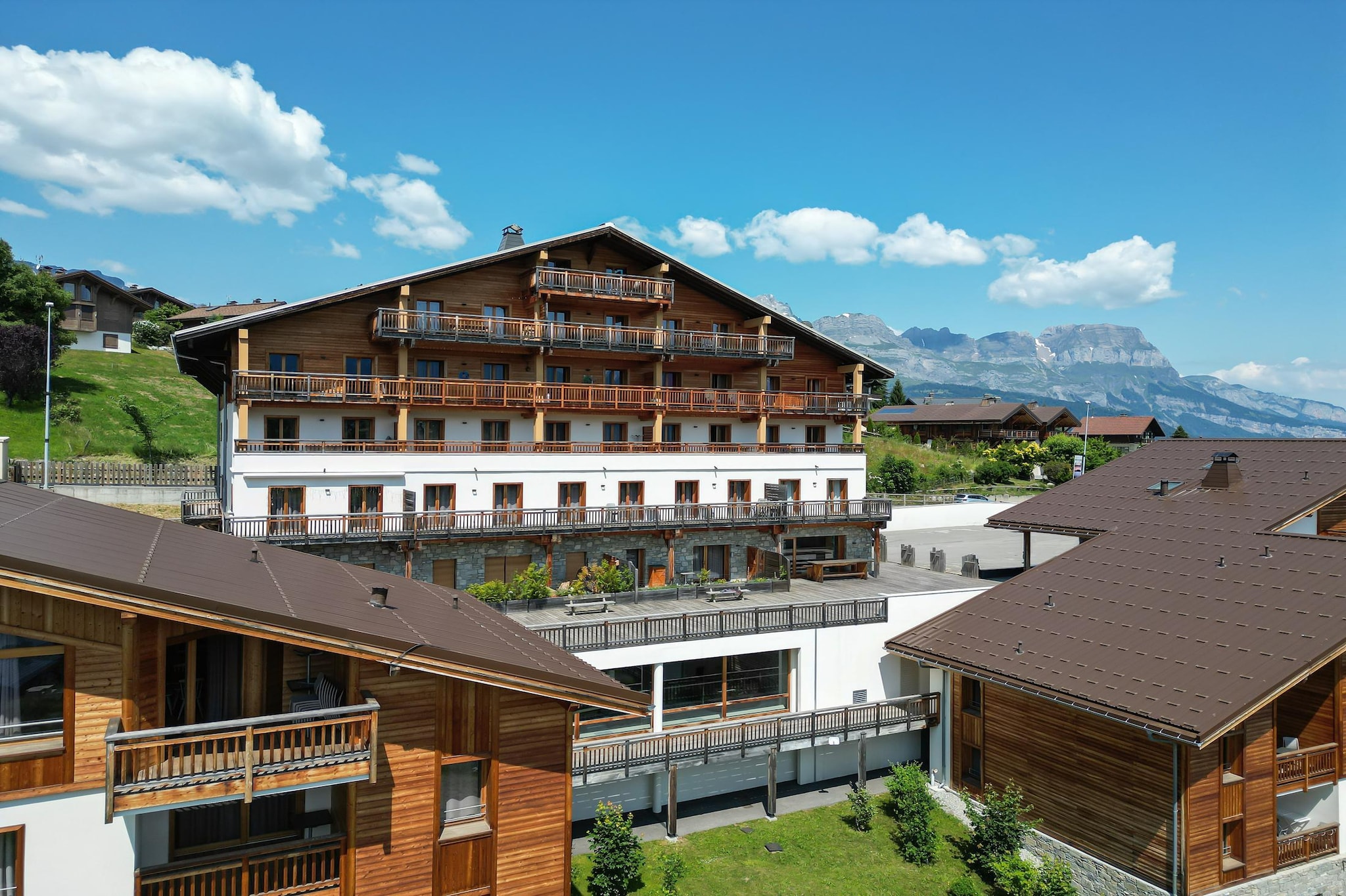 COMBLOUX Les Fermes du Mont Blanc -A50P-Uitzicht zomer