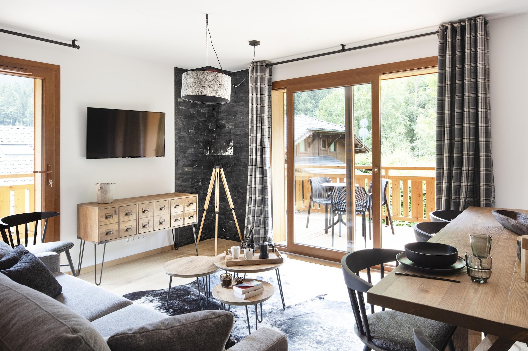 Résidence Terresens MORZINE Les 3 Sophie -A38S-Woonkamer