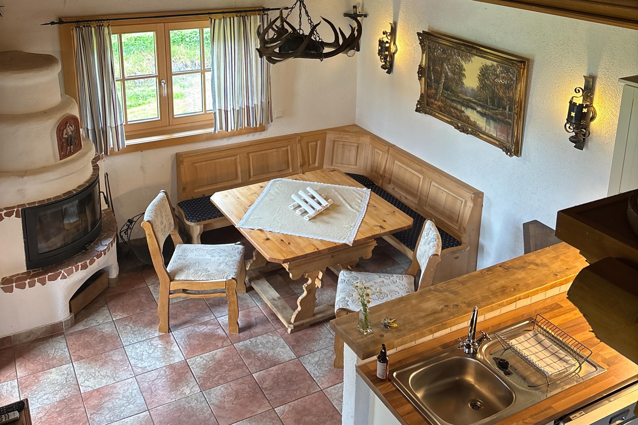 Blockhaus Schwalbennest - Wohnzimmer