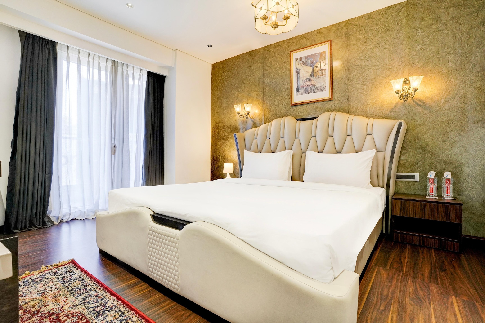 Ideally set in the Hadapsar district of Pune, Luxury Elegance at Magarpatta City Pune is set 7.4 km from Aga Khan Palace, 8.2 km from Bund Garden and 9.1 km from Darshan Museum. With free WiFi, this 5-star hotel offers a shared lounge and room service. The hotel has family rooms.
All guest rooms in the hotel are fitted with air conditioning, a seating area, a flat-screen TV with cable channels, a safety deposit box and a private bathroom with a shower. Guest rooms feature a desk.
Guests at Luxury Elegance at Magarpatta City Pune can enjoy a continental or a vegetarian breakfast.
Speaking English, Hindi and Marathi at the 24-hour front desk, staff are willing to help at any time of the day.
Pune Railway Station is 10 km from the accommodation, while Raja Dinkar Kelkar Museum is 11 km from the property. Pune International Airport is 7 km away.
Unmarried couples are warmly welcome at this property.
Guests with local ID proof are warmly welcome.
Apologies, but we are currently unable to host foreign nationals at this property.
Early Check-In Policy: A full day’s room rate will be charged for check-ins before 6:00 AM. Complimentary early check-in is available between 6:00 AM and 10:00 AM, subject to room availability.
Check-in is only available to guests aged 18 and above. Please provide a government-issued ID to confirm your age.