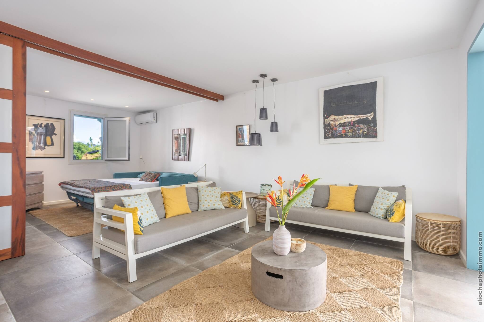 2 Villas avec 2 Piscines-Woonkamer