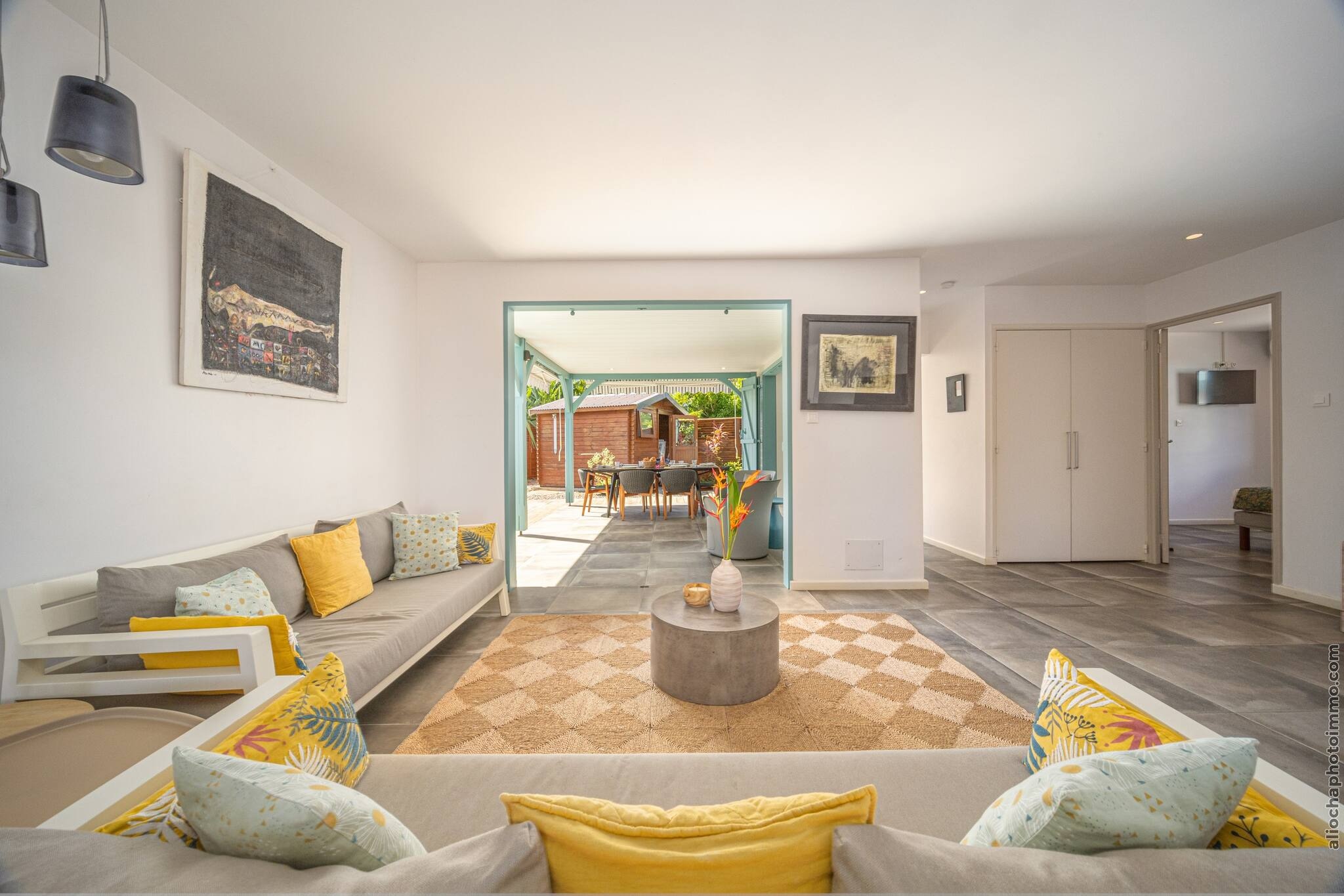 2 Villas avec 2 Piscines-Woonkamer