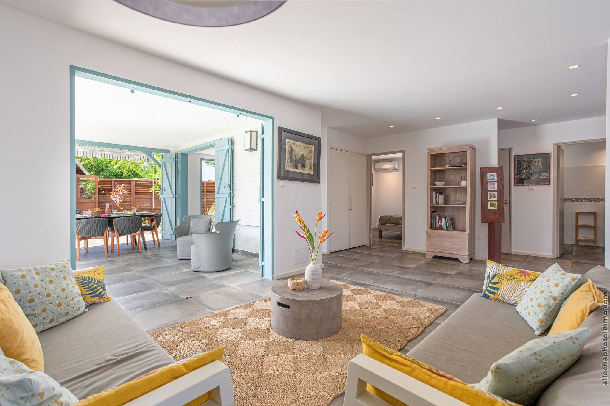 2 Villas avec 2 Piscines-Woonkamer