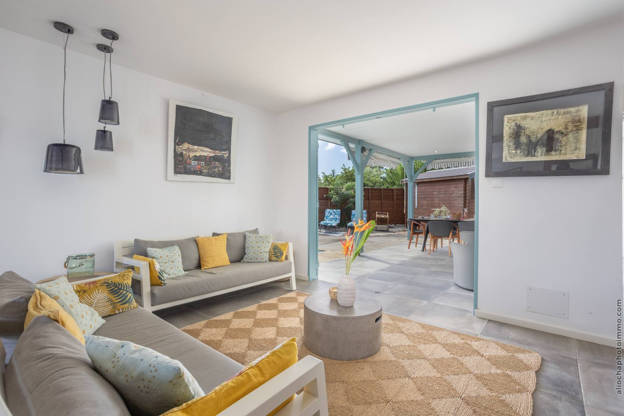 2 Villas avec 2 Piscines-Woonkamer