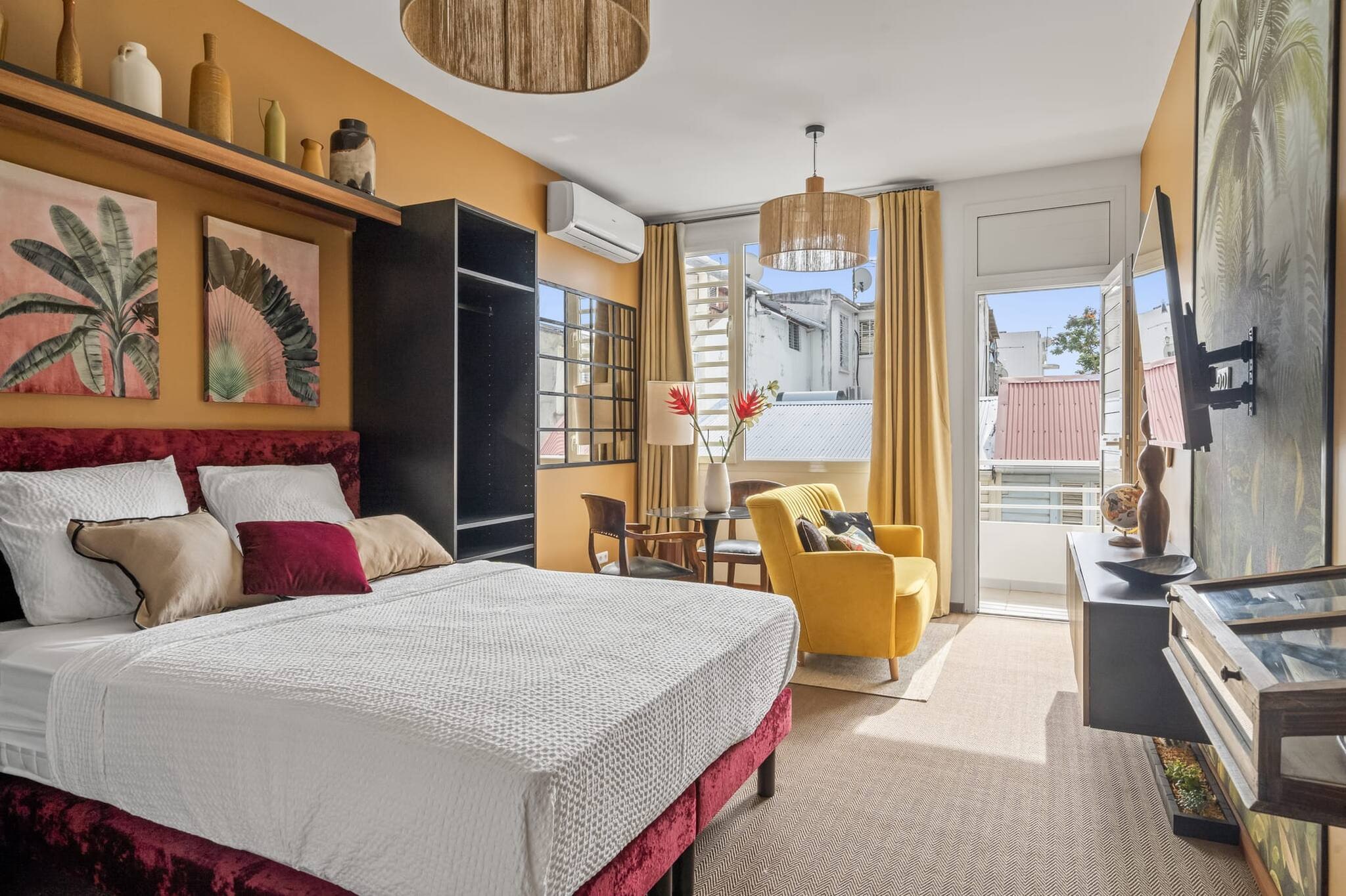 Studios Bohème, Tropical et Chic-Slaapkamer
