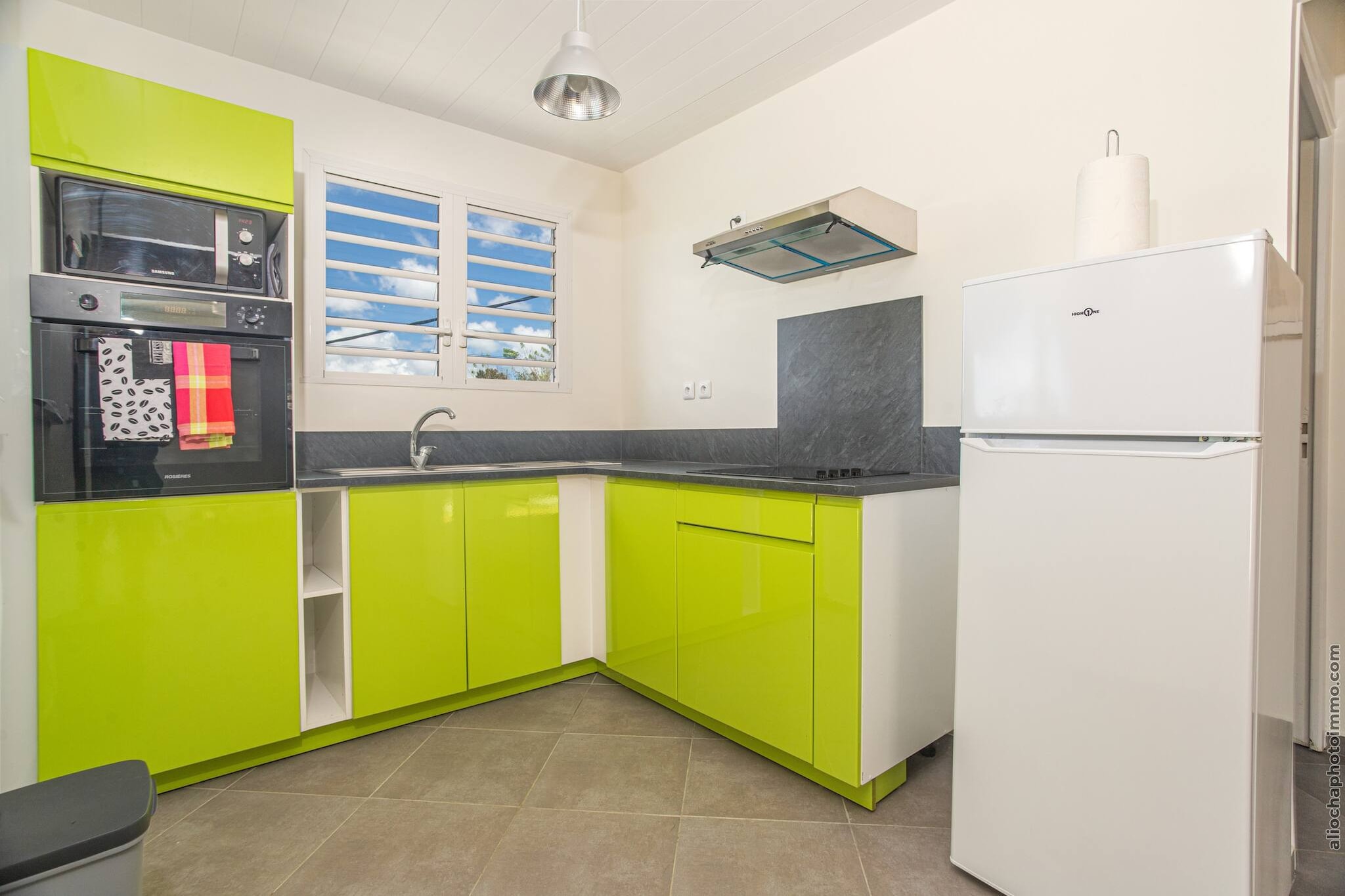 Bungalow Chic : Vue Mer & Montagne (Orange)-Keuken