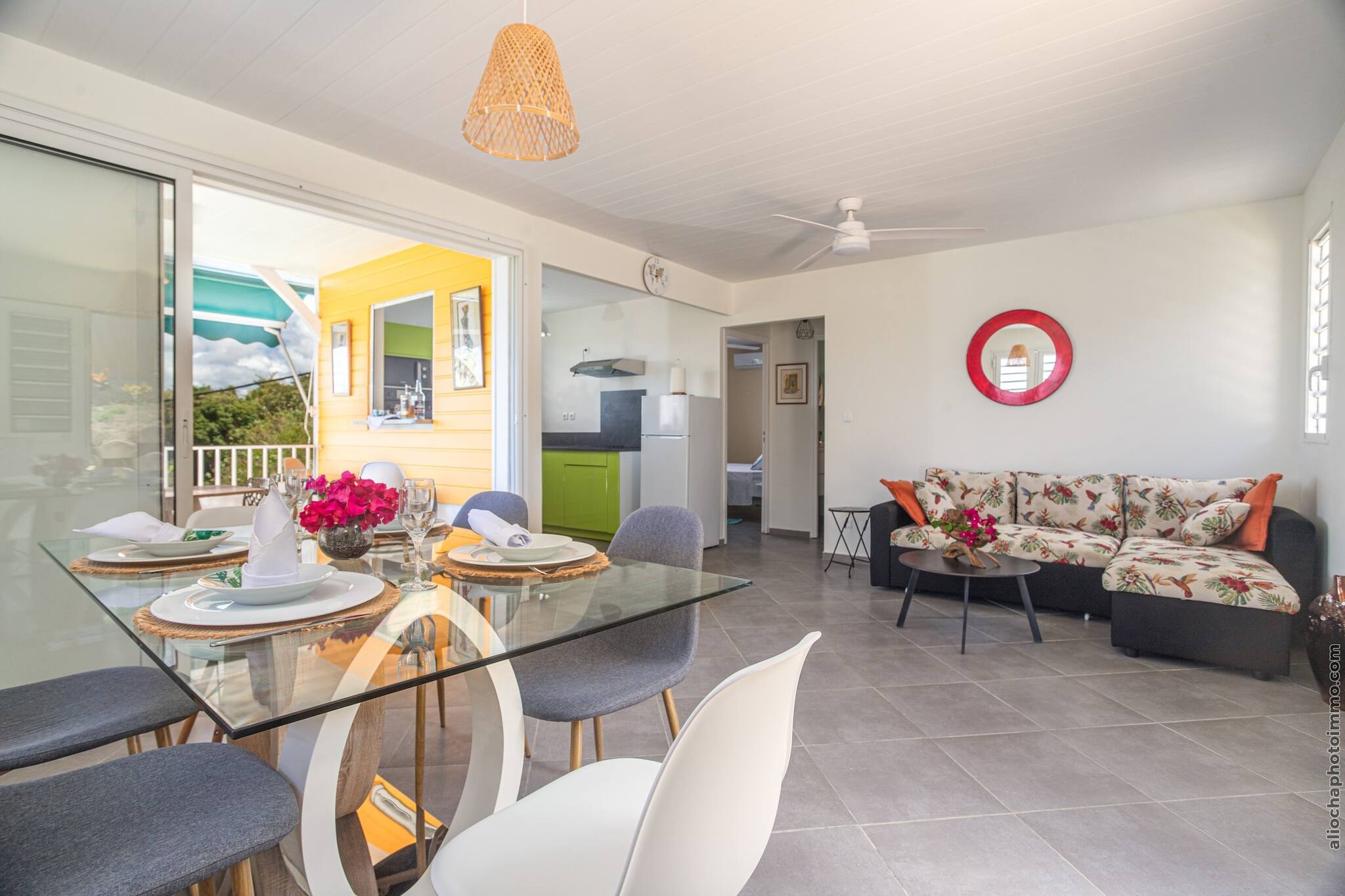 Bungalow Chic : Vue Mer & Montagne (Orange)