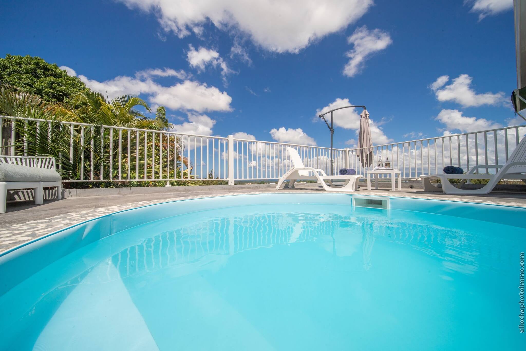 2 Bungalows avec 2 Piscines : Vue Mer (Bleu & Oge)-Zwembad