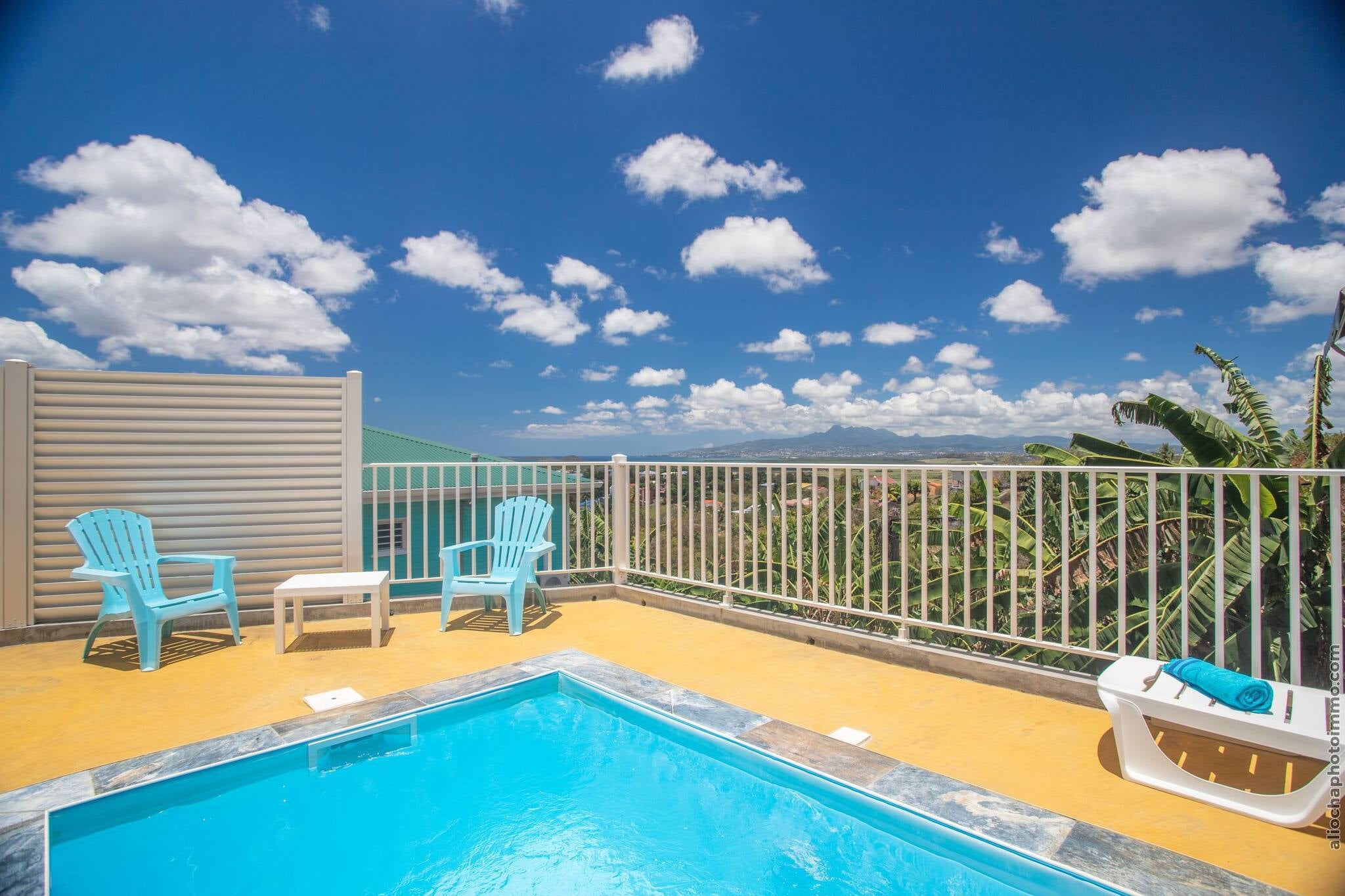 2 Bungalows avec 2 Piscines : Vue Mer (Bleu & Oge)