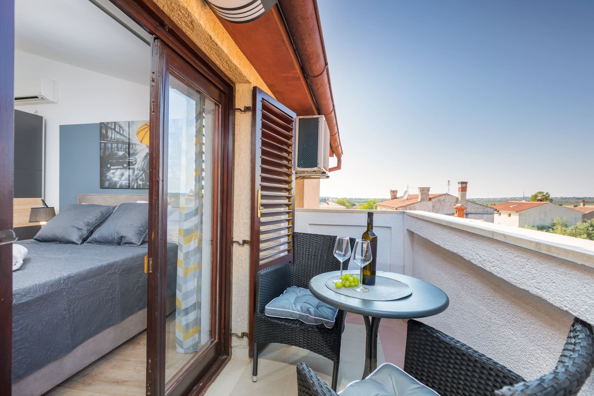 Marceta Double Room - Pool and Big Garden-Terrasbalkon