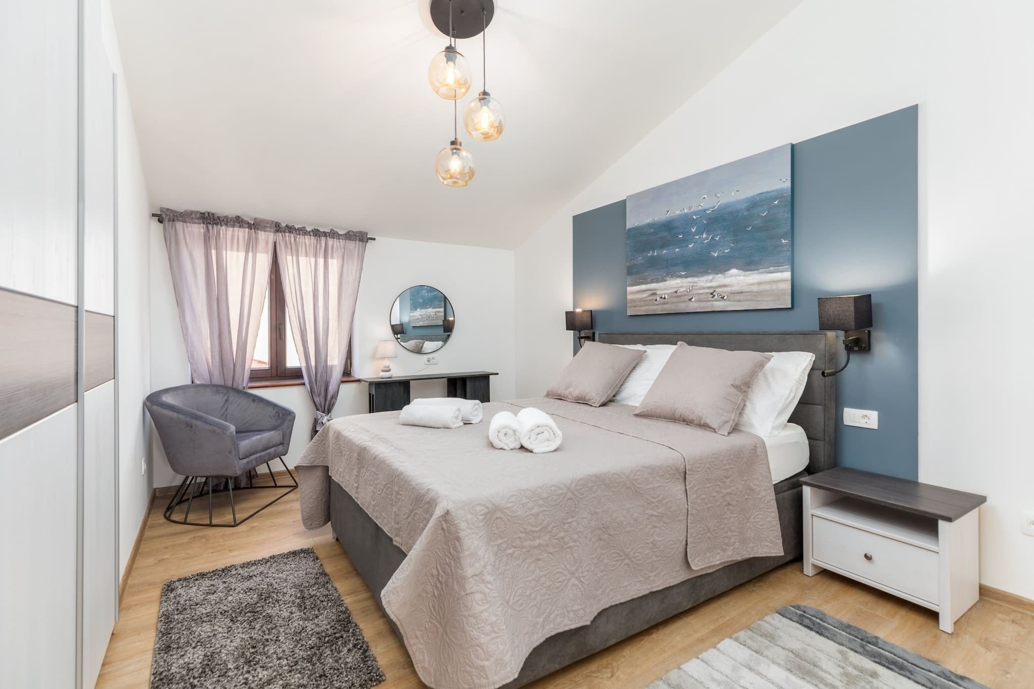 Marceta Apartment 4 - Pool and Big Garden-Slaapkamer