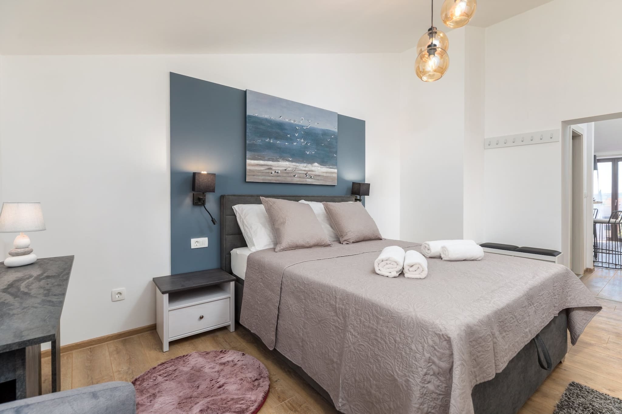 Marceta Apartment 4 - Pool and Big Garden-Slaapkamer