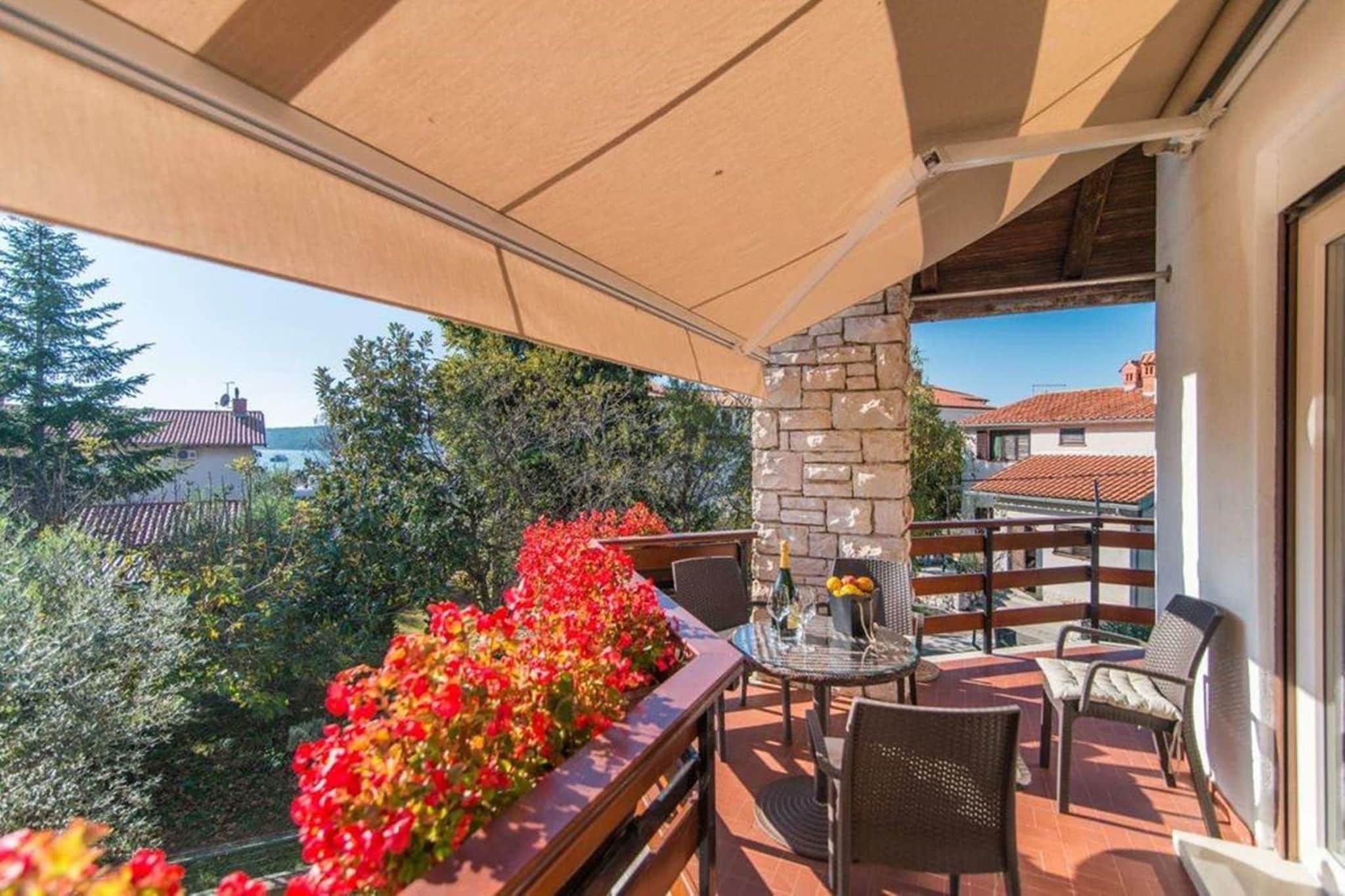 Villa Amalija - Apartment Amy with Sea View-Terrasbalkon