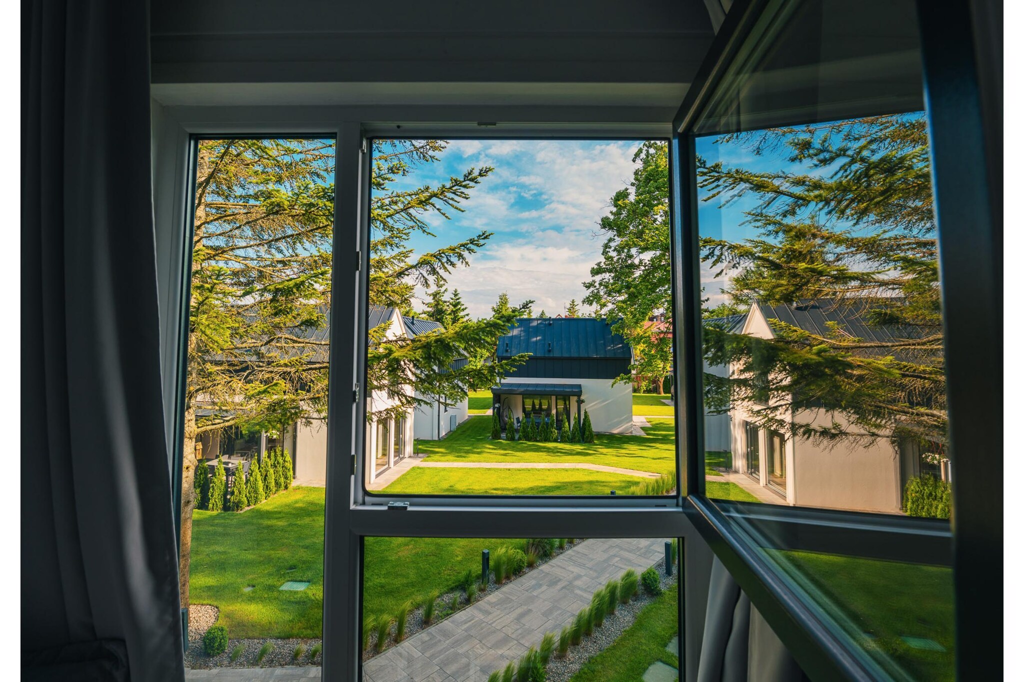 Villa Hoff Ferienhäuser Domek 5 Pers-Uitzicht zomer