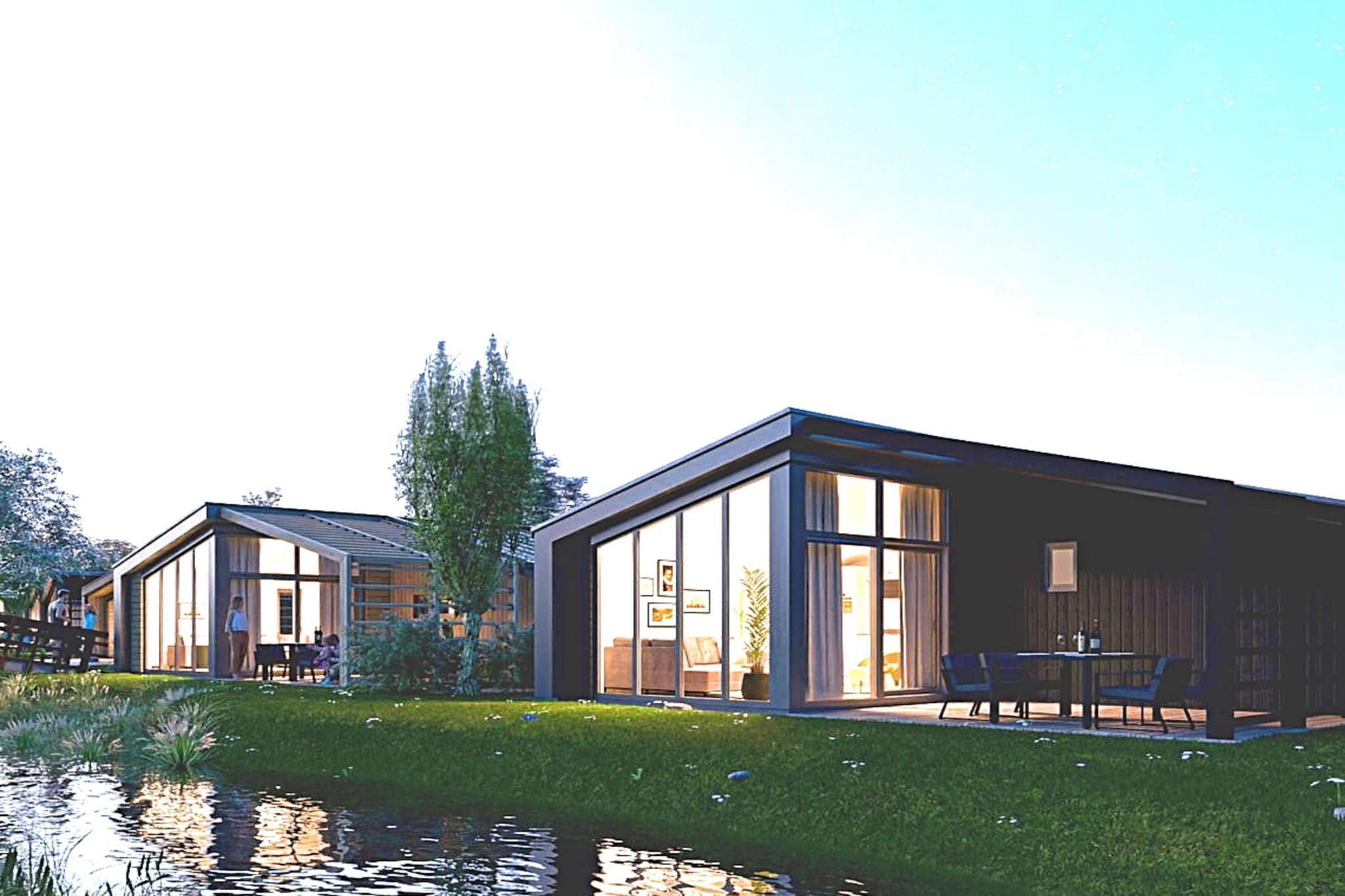 Cube Split Sauna 4 - Exterior in summer