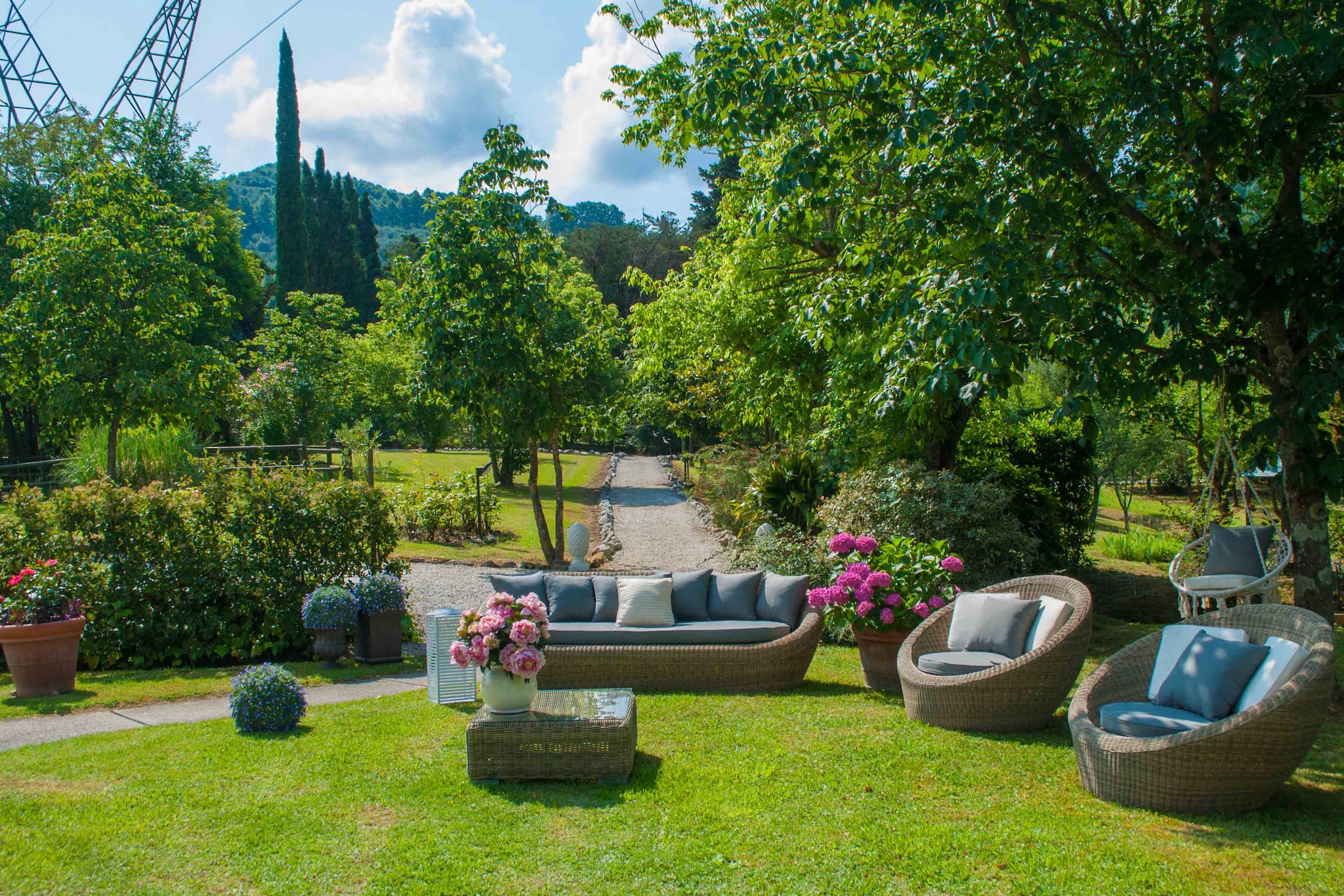 Bicocche Stone Farmhouse-Tuinen zomer