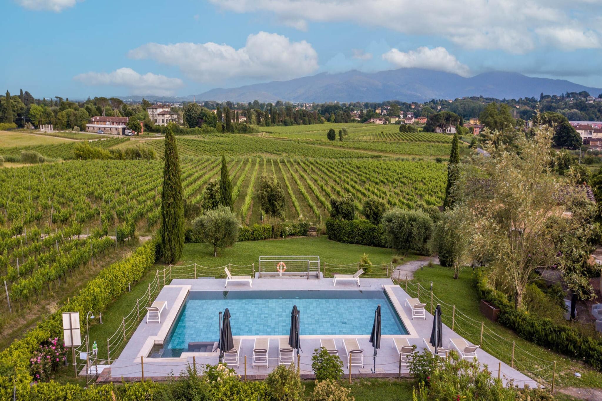 Anna Farmhouse Apartment in Wine Resort in Lucca - Zwembad