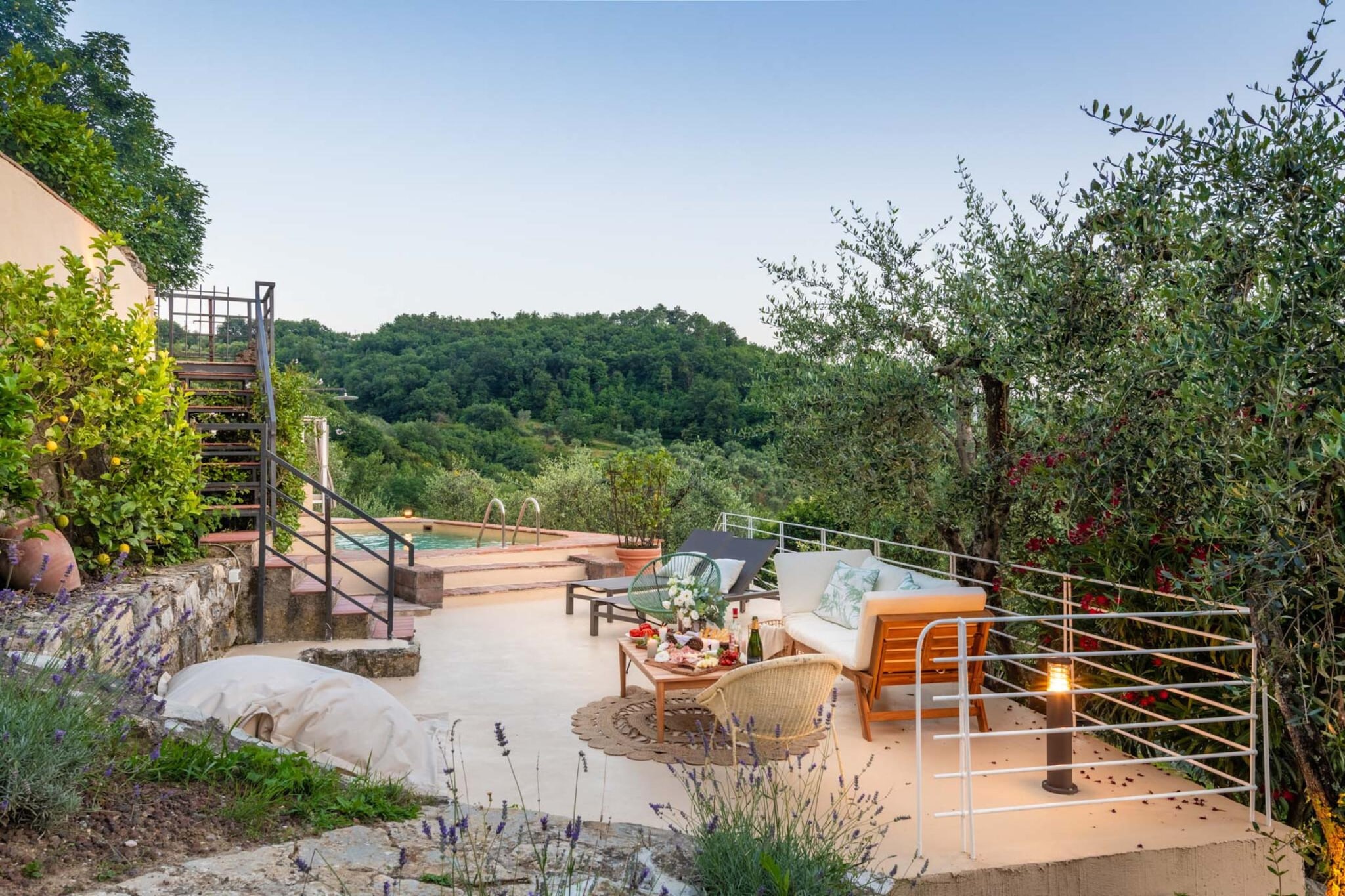 Le Due Terre Farmhouse - Terrasbalkon