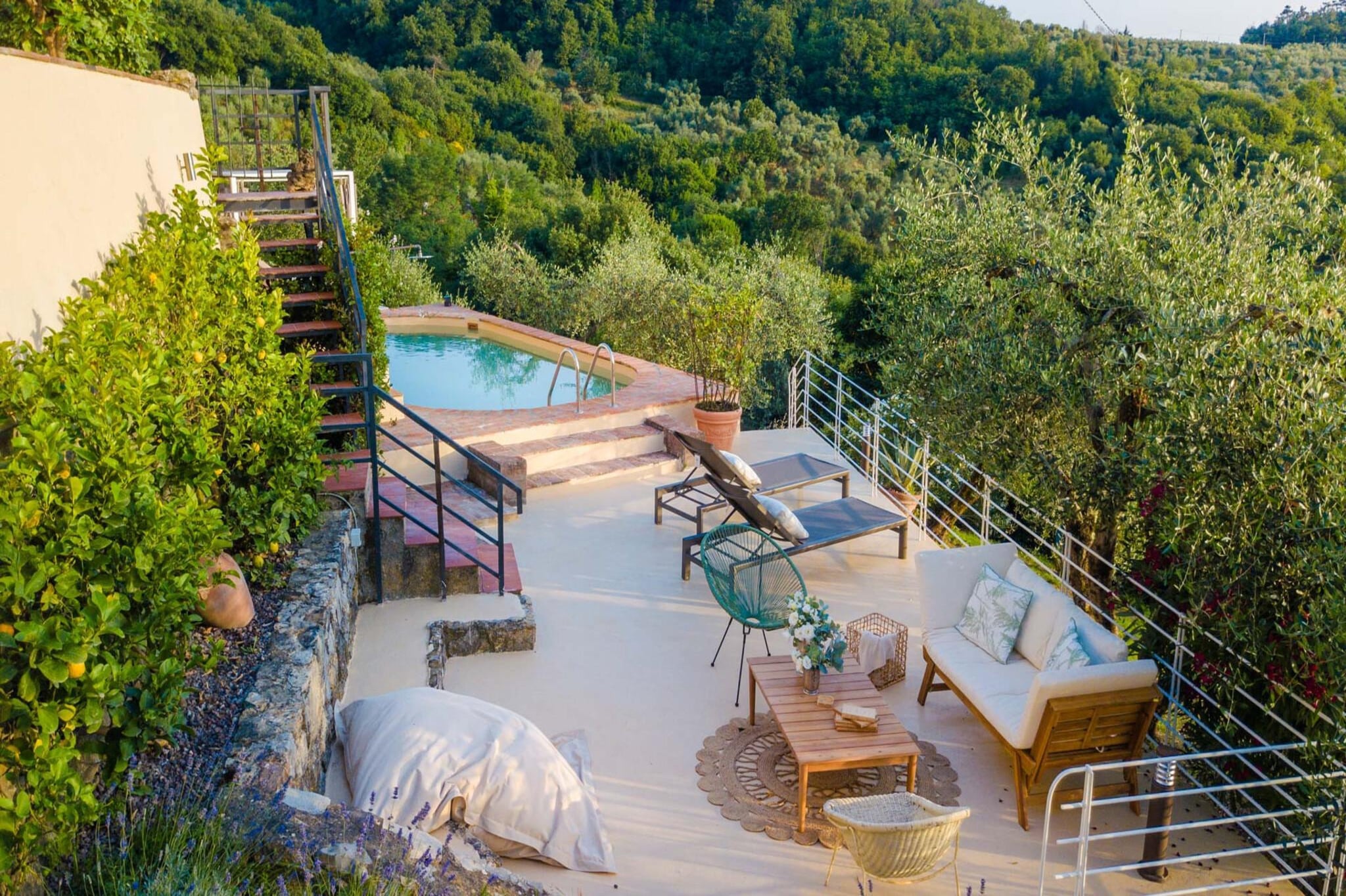 Le Due Terre Farmhouse - Uitzicht zomer