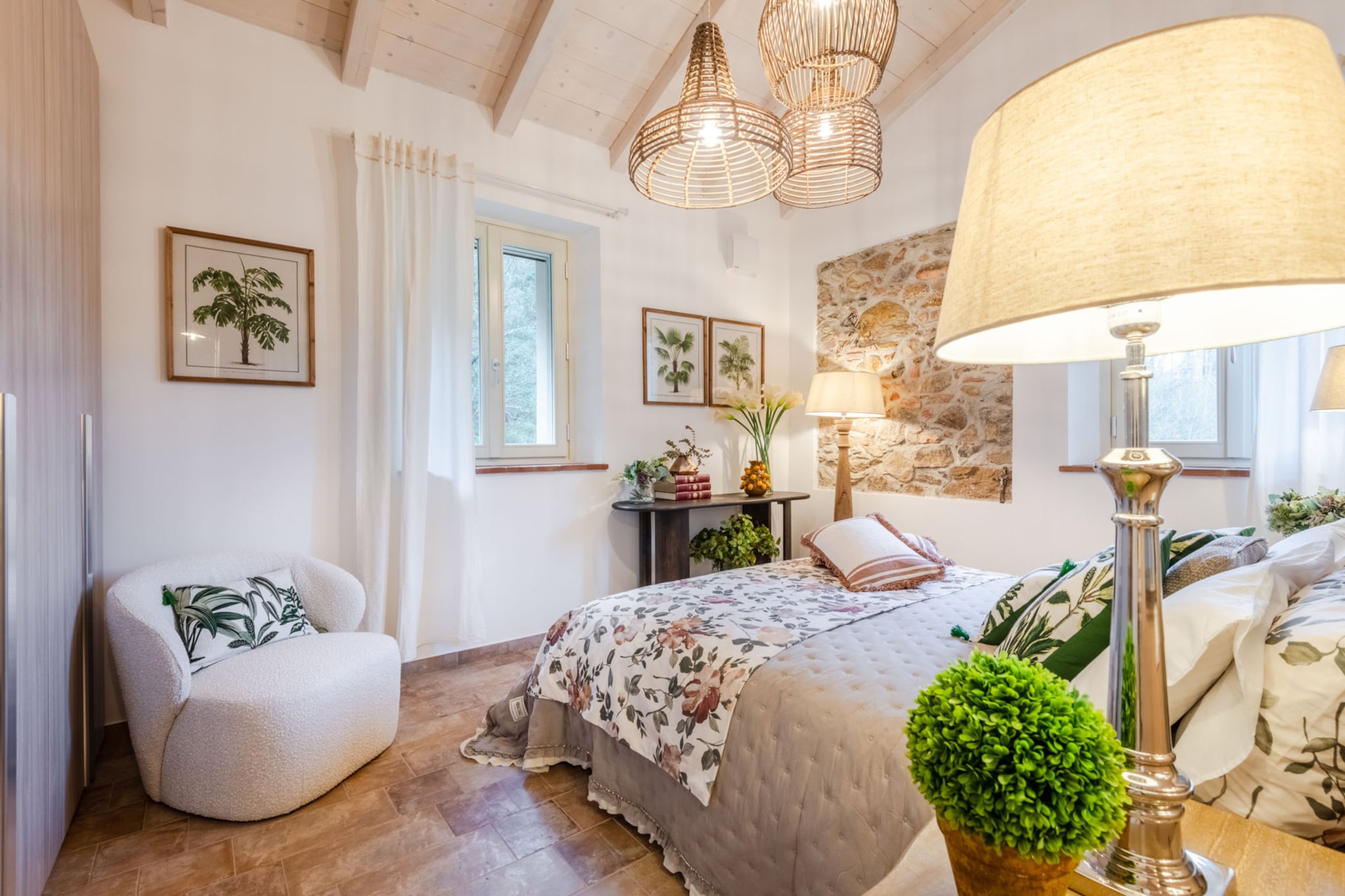 Molino Giusti Farmhouse-Schlafzimmer