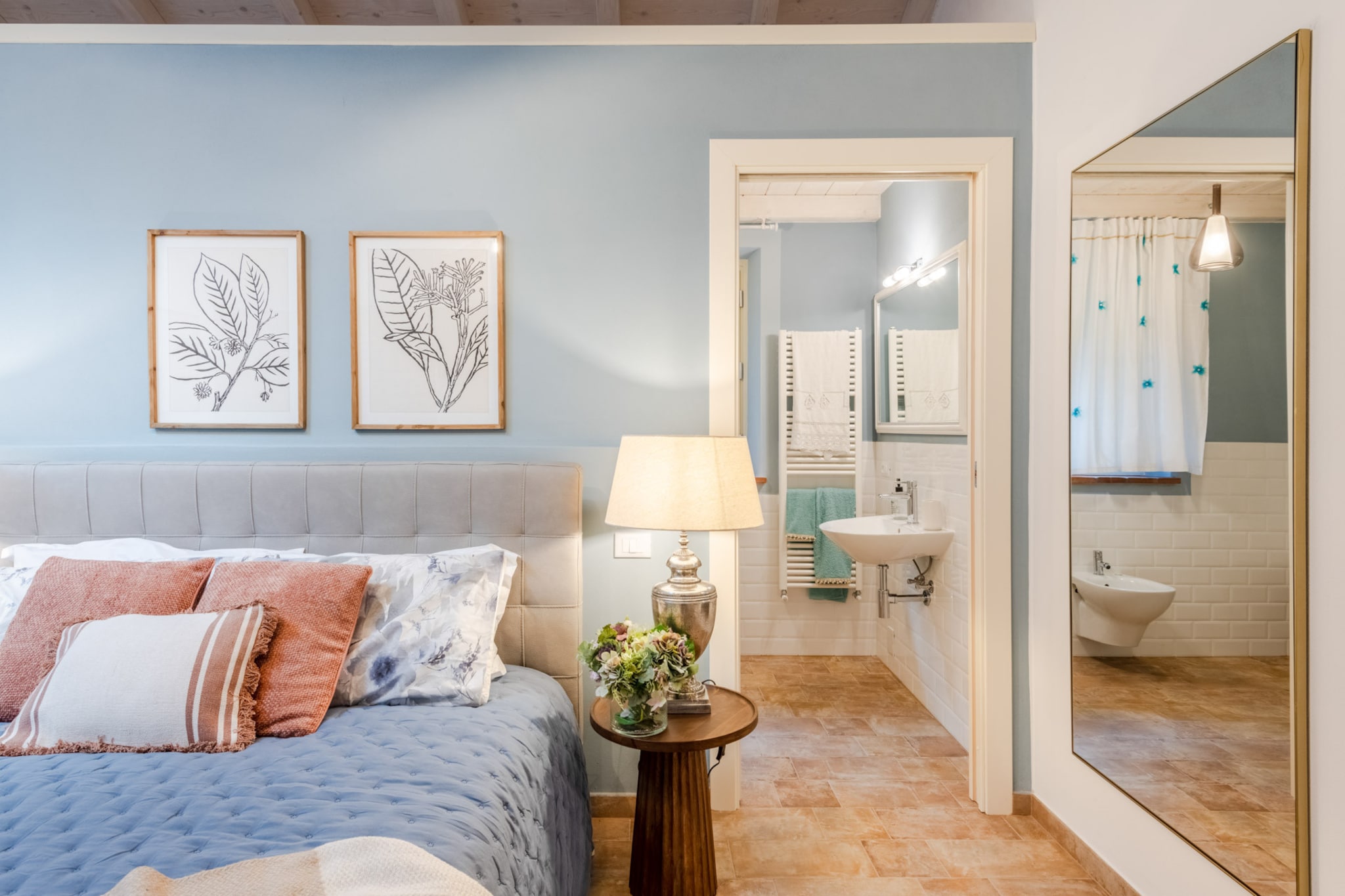 Molino Giusti Farmhouse-Schlafzimmer