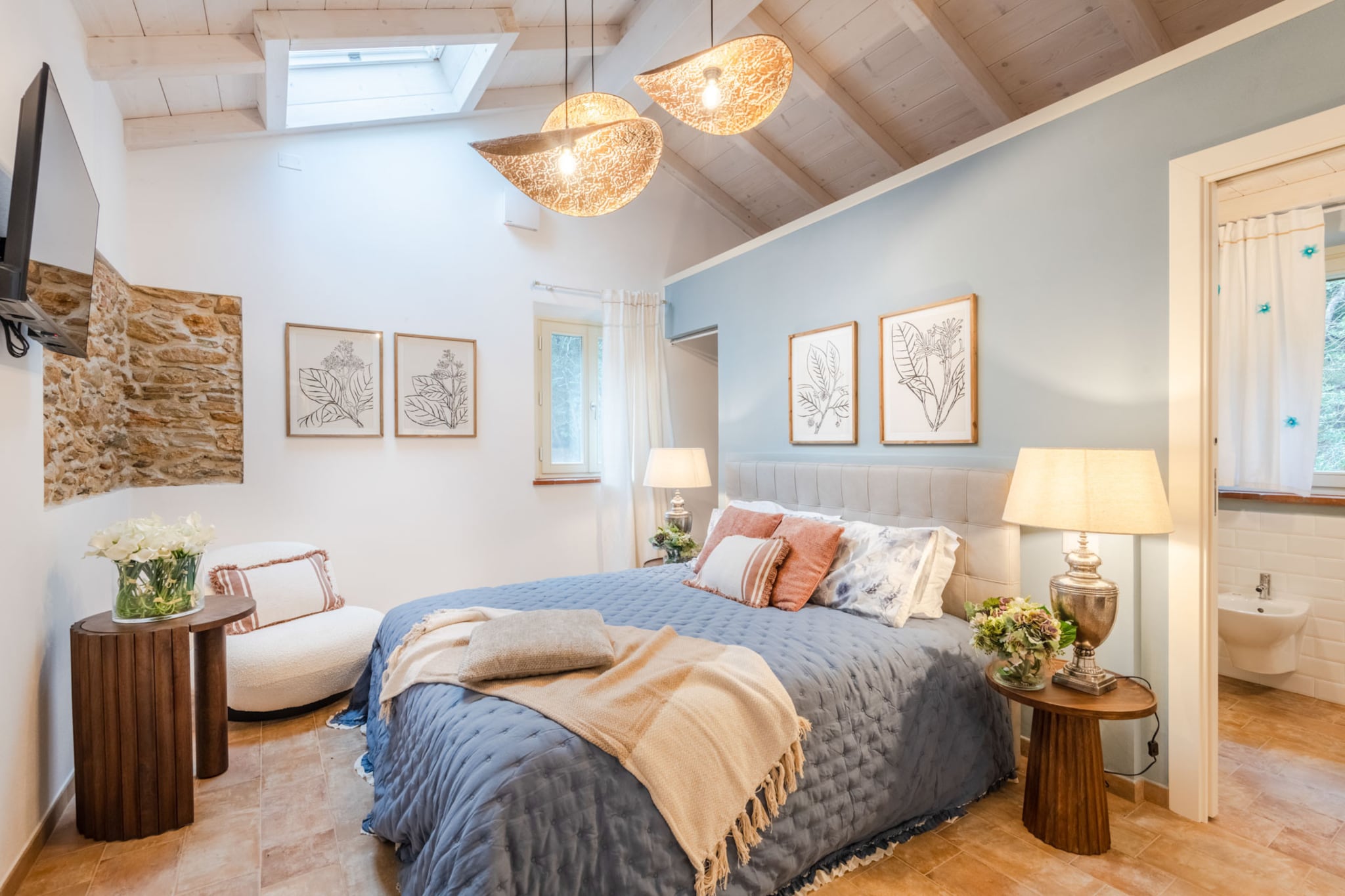 Molino Giusti Farmhouse-Schlafzimmer