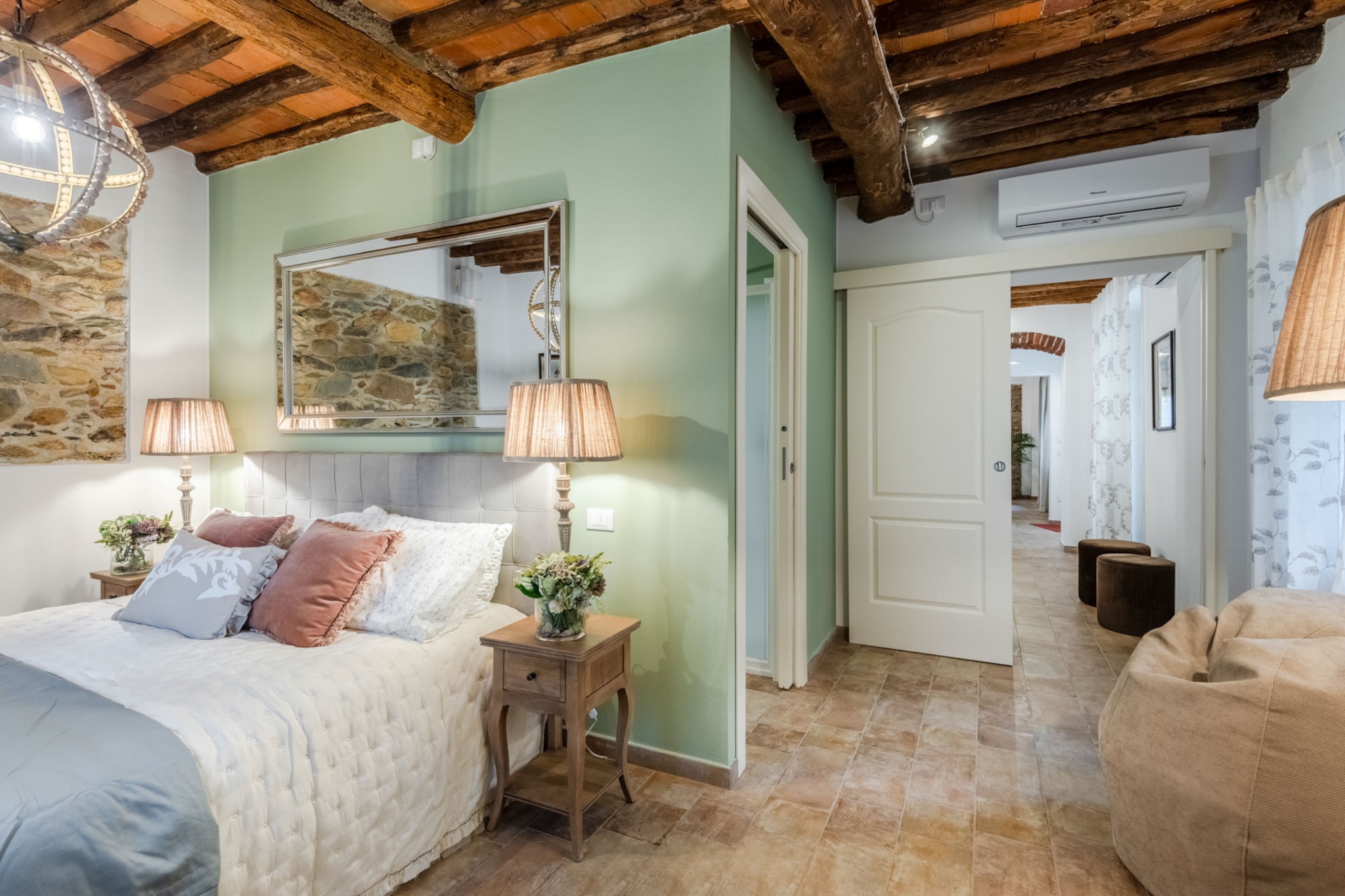 Molino Giusti Farmhouse-Schlafzimmer