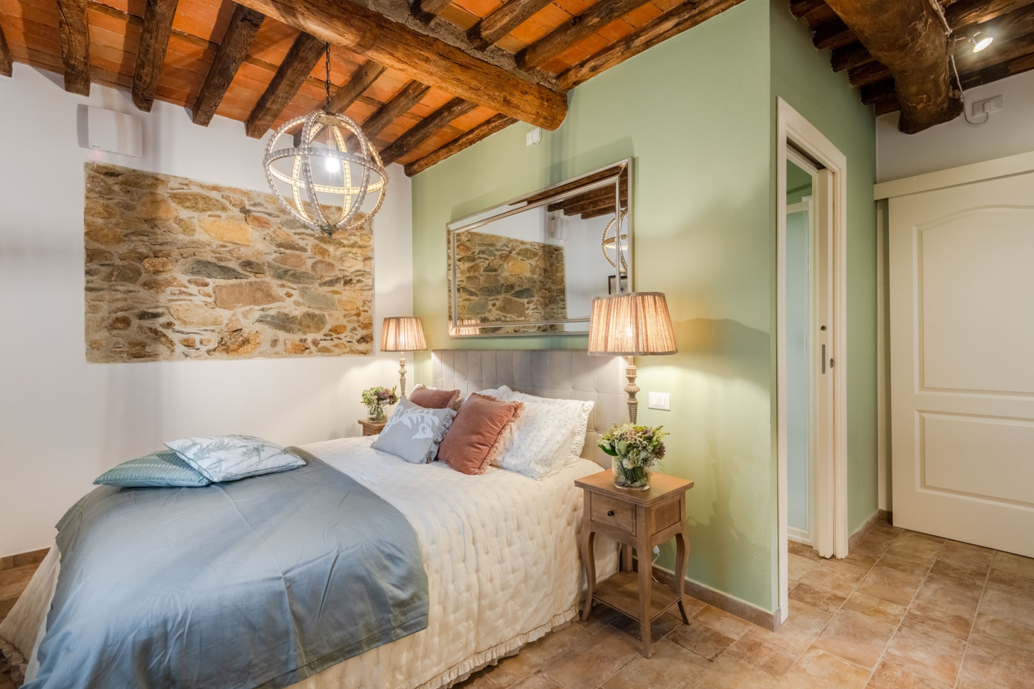 Molino Giusti Farmhouse-Schlafzimmer