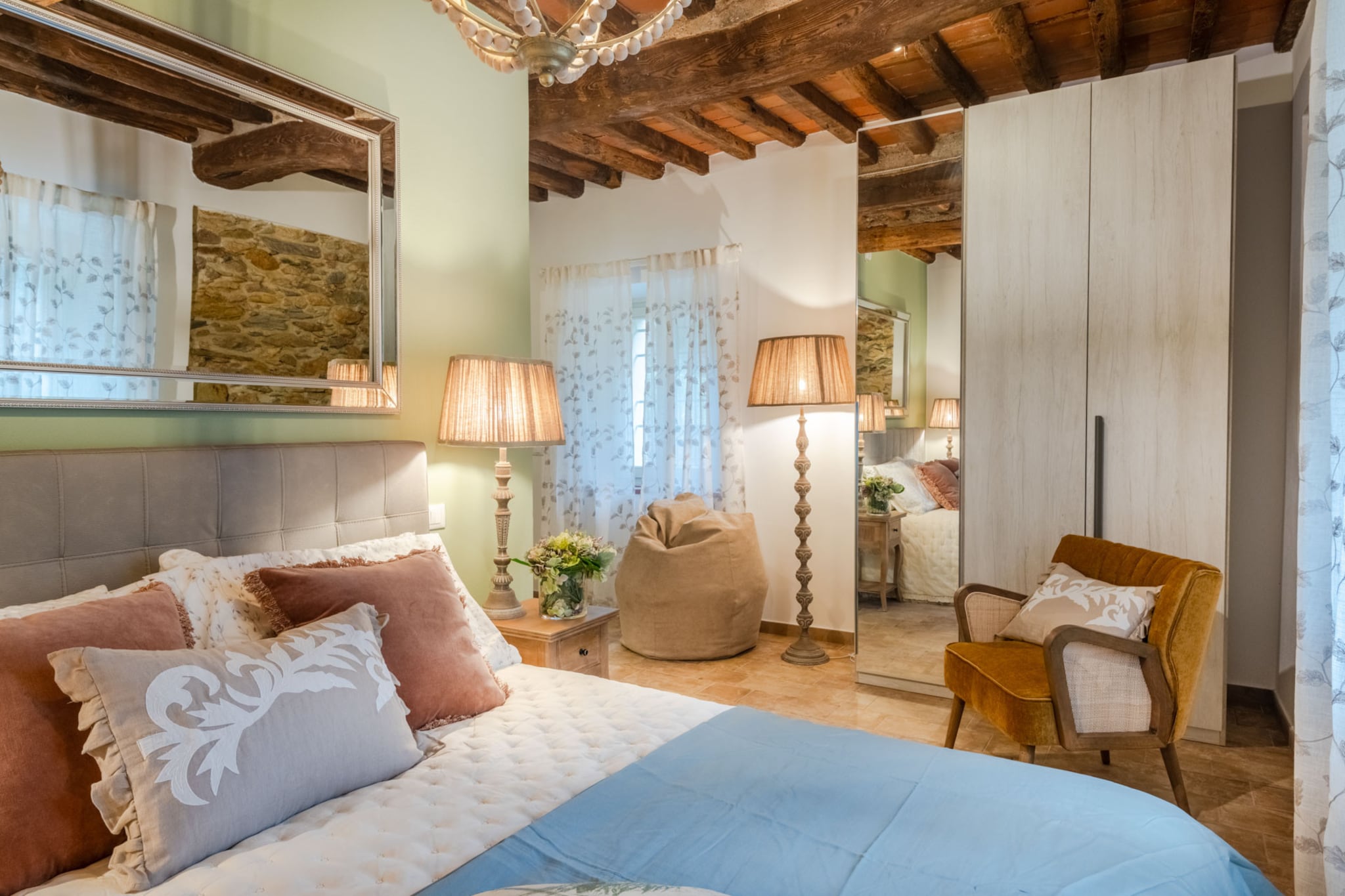 Molino Giusti Farmhouse-Schlafzimmer